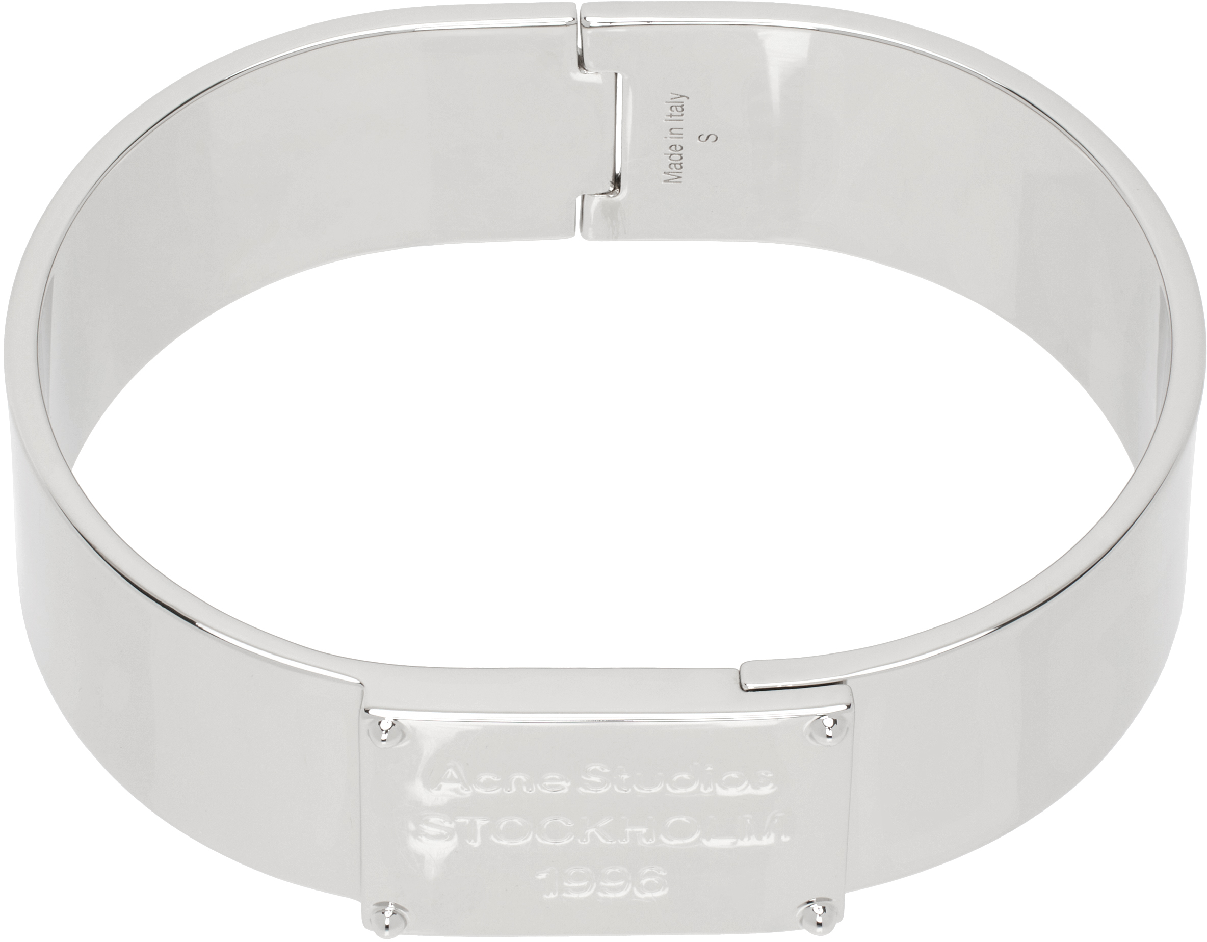 Silver Engraved Logo Bracelet