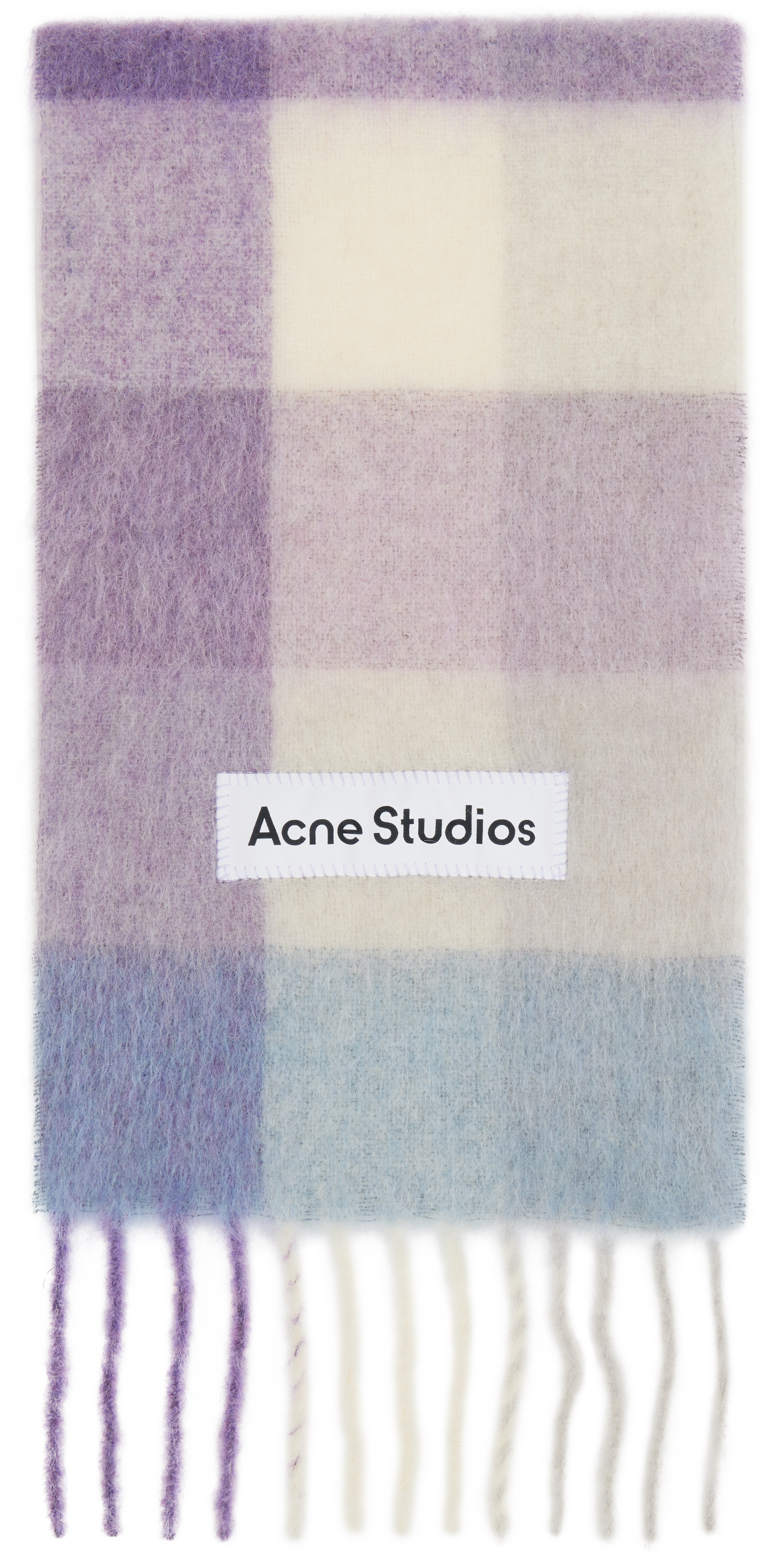 Acne Studios Elegant Lightweight Scarf In Aff Lilac/white