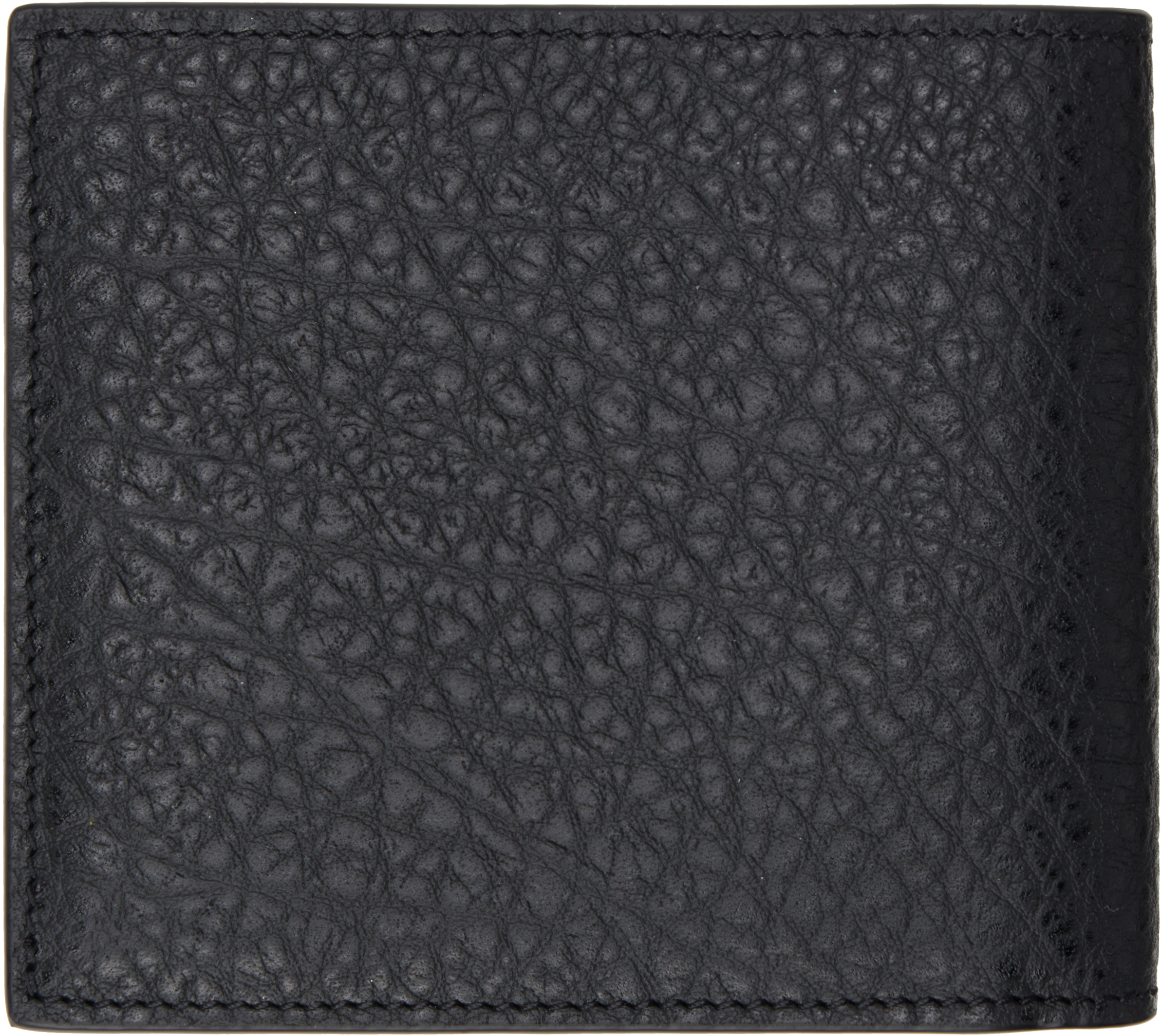 Acne Studios Folded Leather Wallet In 900 Black