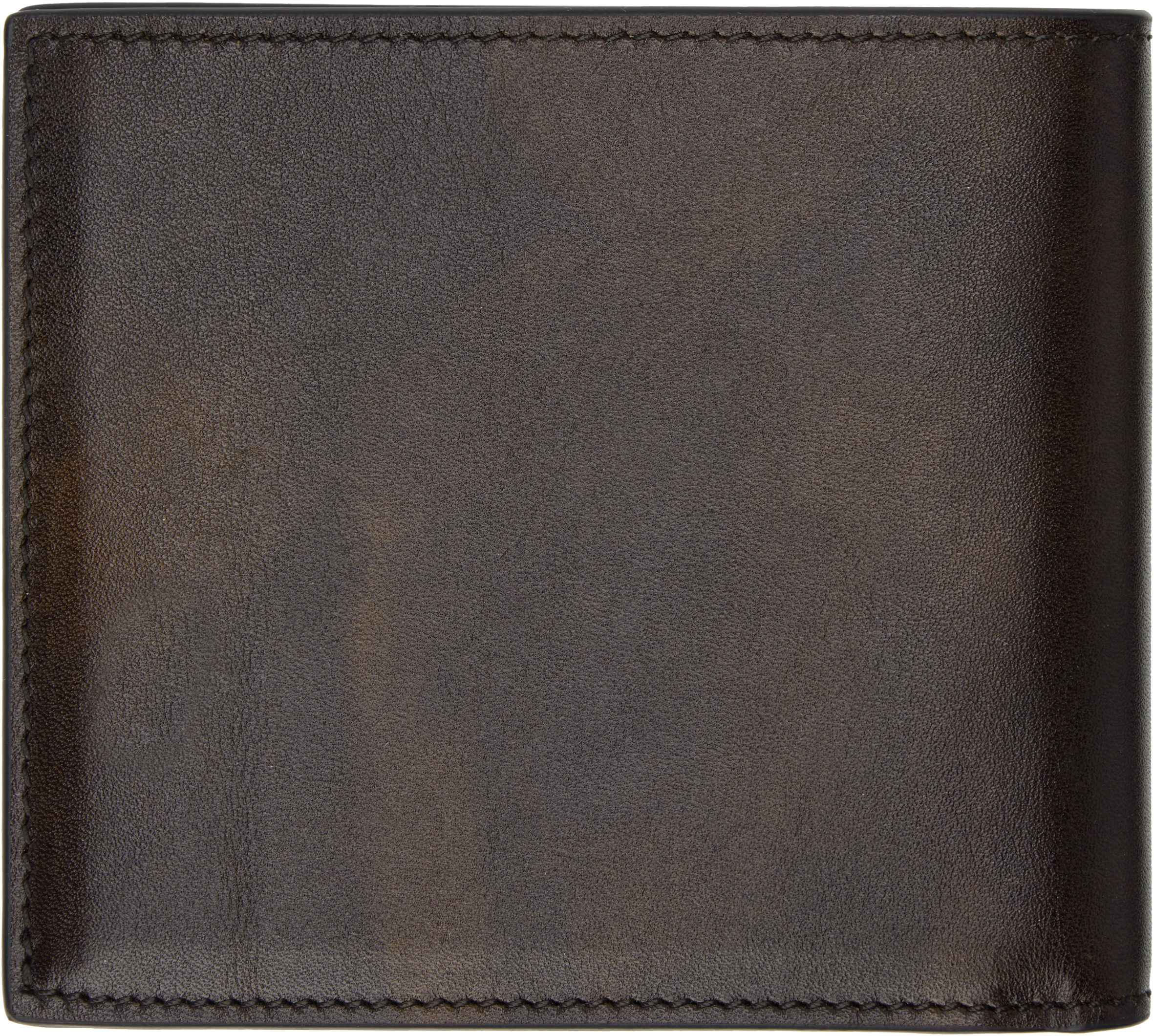 Acne Studios Brown Folded Leather Wallet In Adm Dark Brown