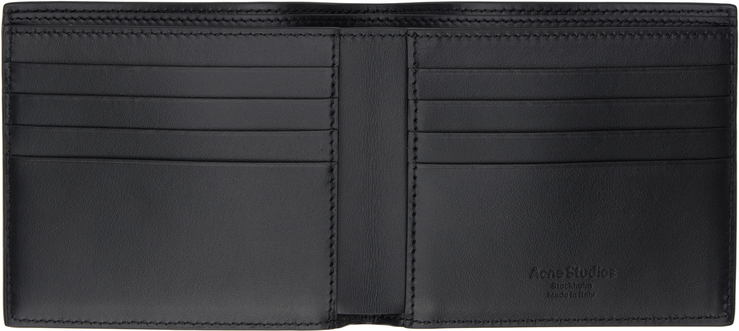 Acne Studios Brown Folded Leather Wallet In Adm Dark Brown