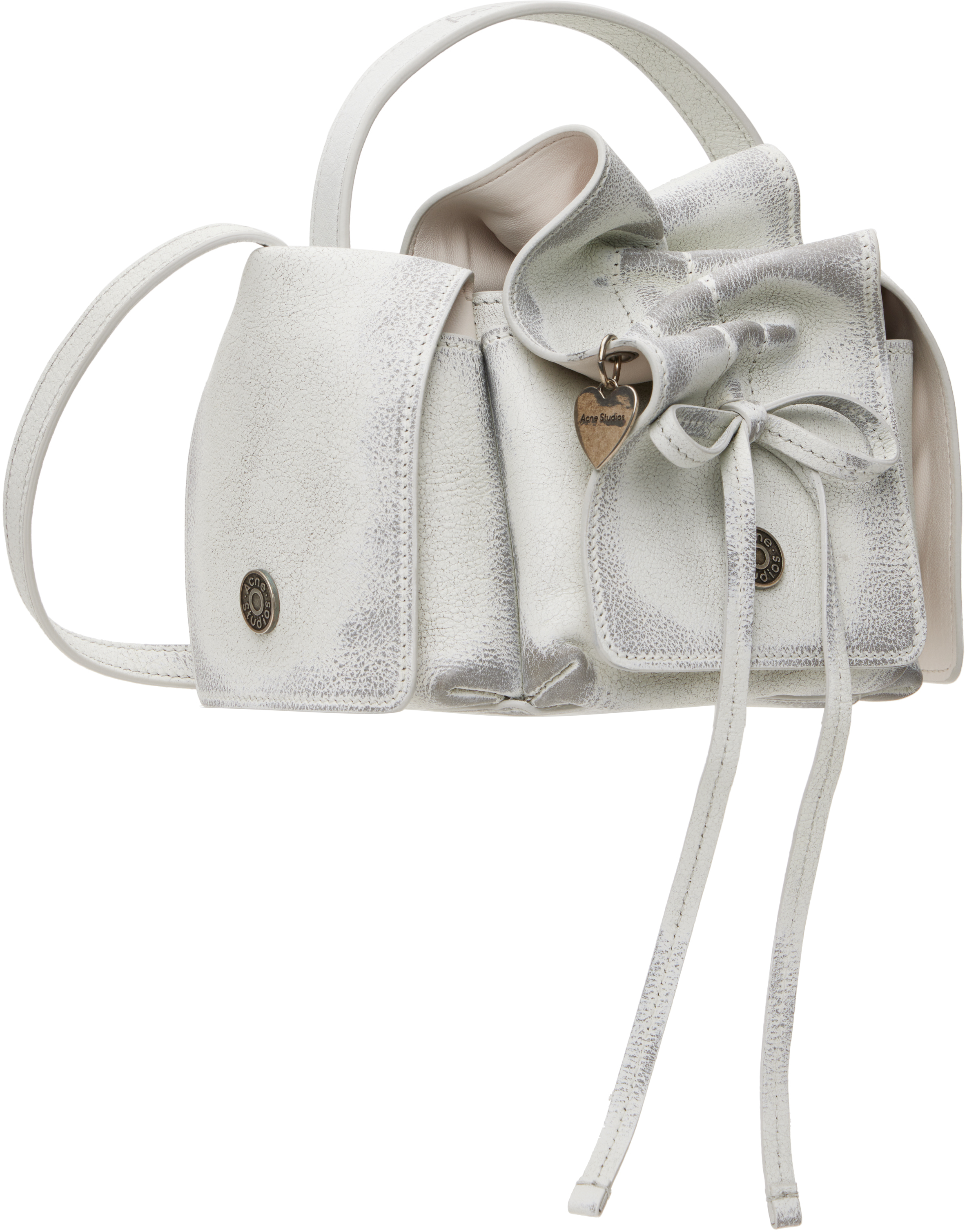 Acne Studios White Multipocket Mini Bag In Ahx White/grey