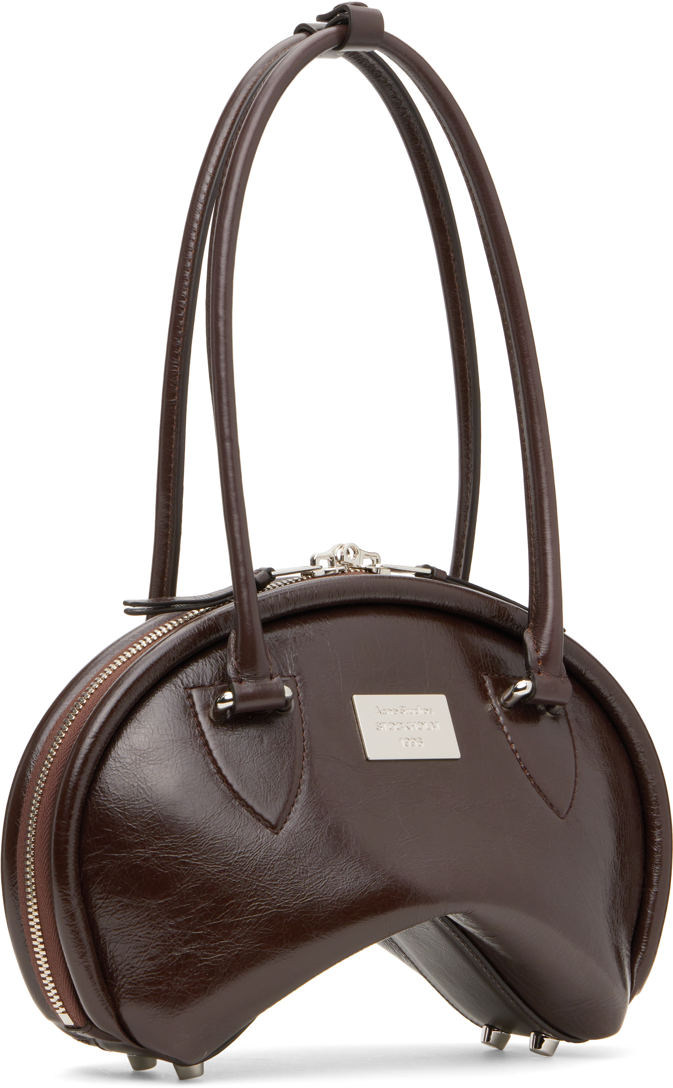 Acne Studios Brown Bowlina Mini Shoulder Bag In Adn Chocolate Brown