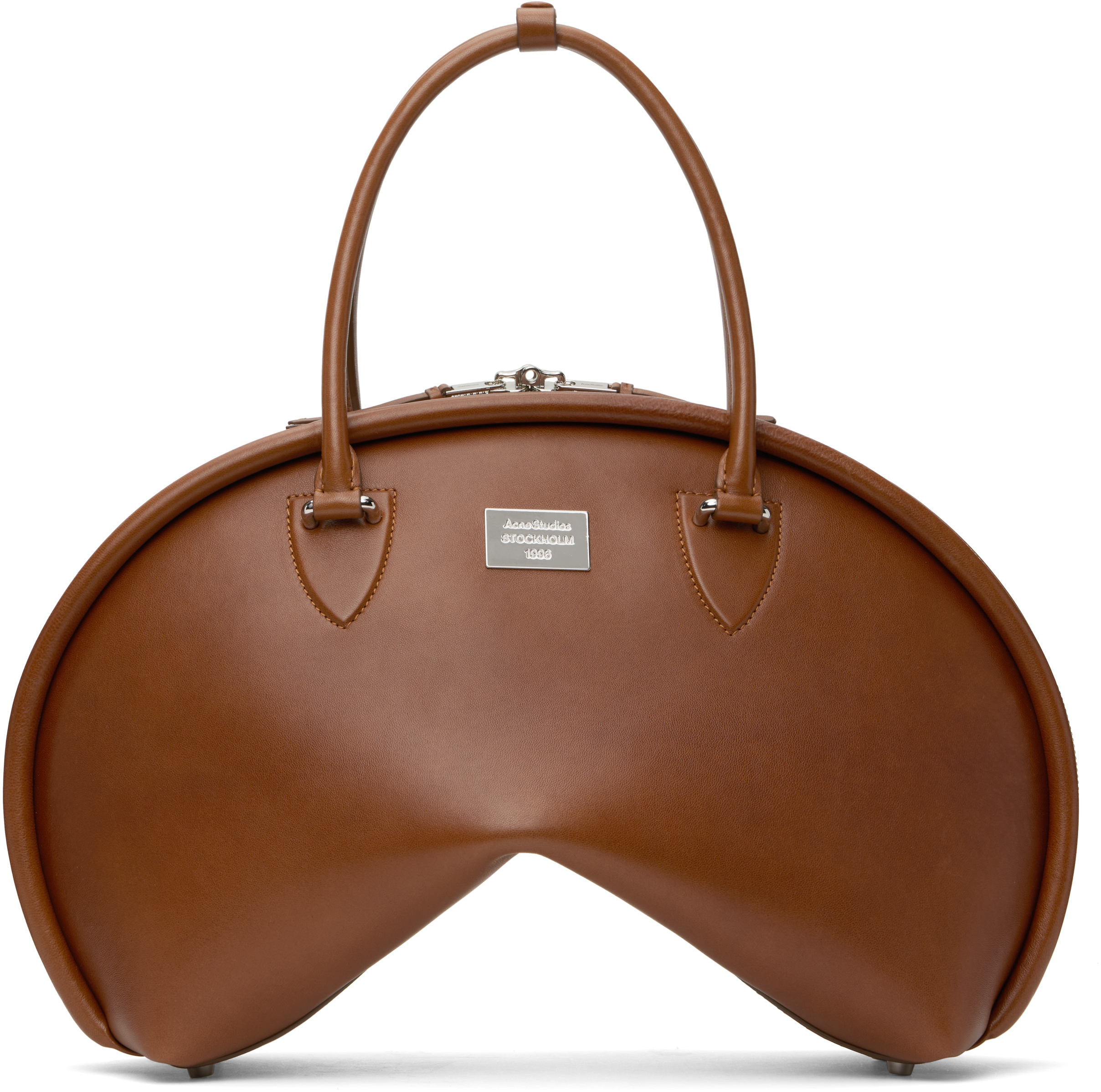 Acne Studios Brown Bowlina Shoulder Bag In 295 Cognac Brown