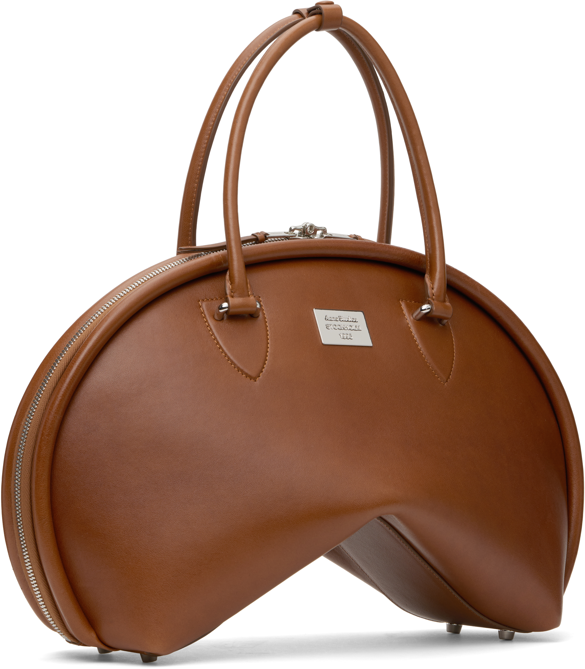 Acne Studios Brown Bowlina Shoulder Bag In 295 Cognac Brown