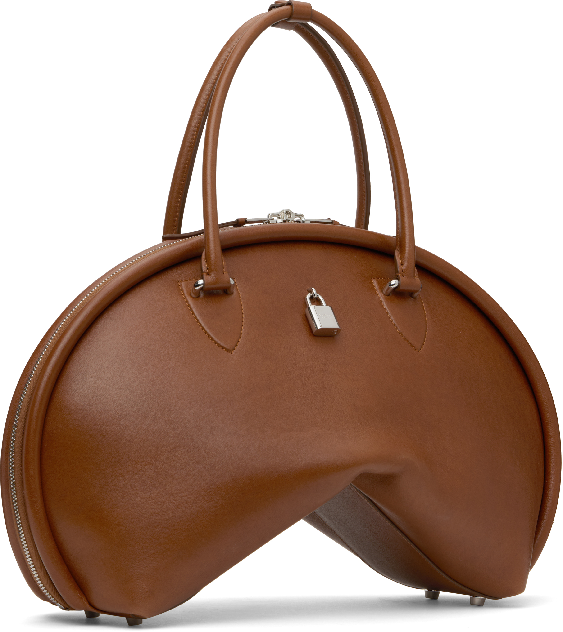 Acne Studios Brown Bowlina Shoulder Bag In 295 Cognac Brown