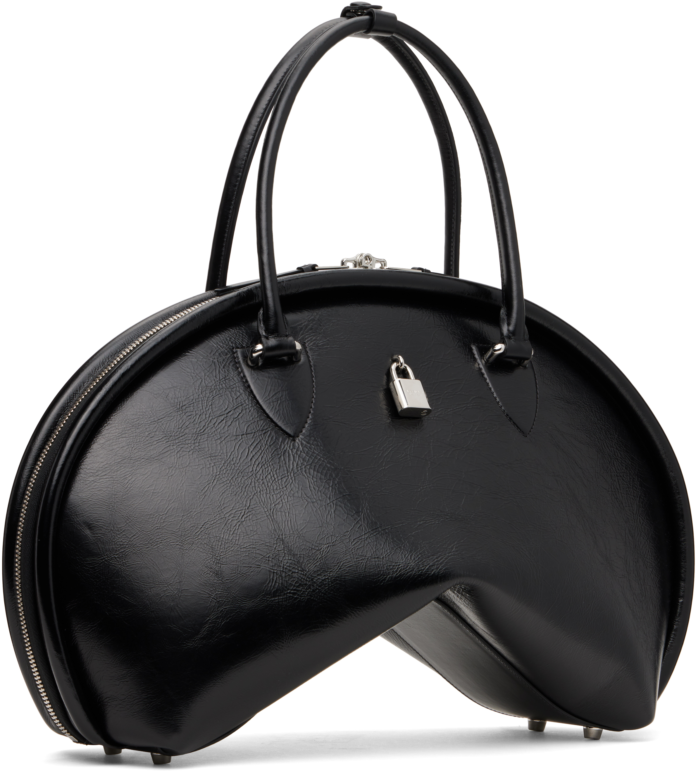 Acne Studios Black Bowlina Shoulder Bag In 900 Black