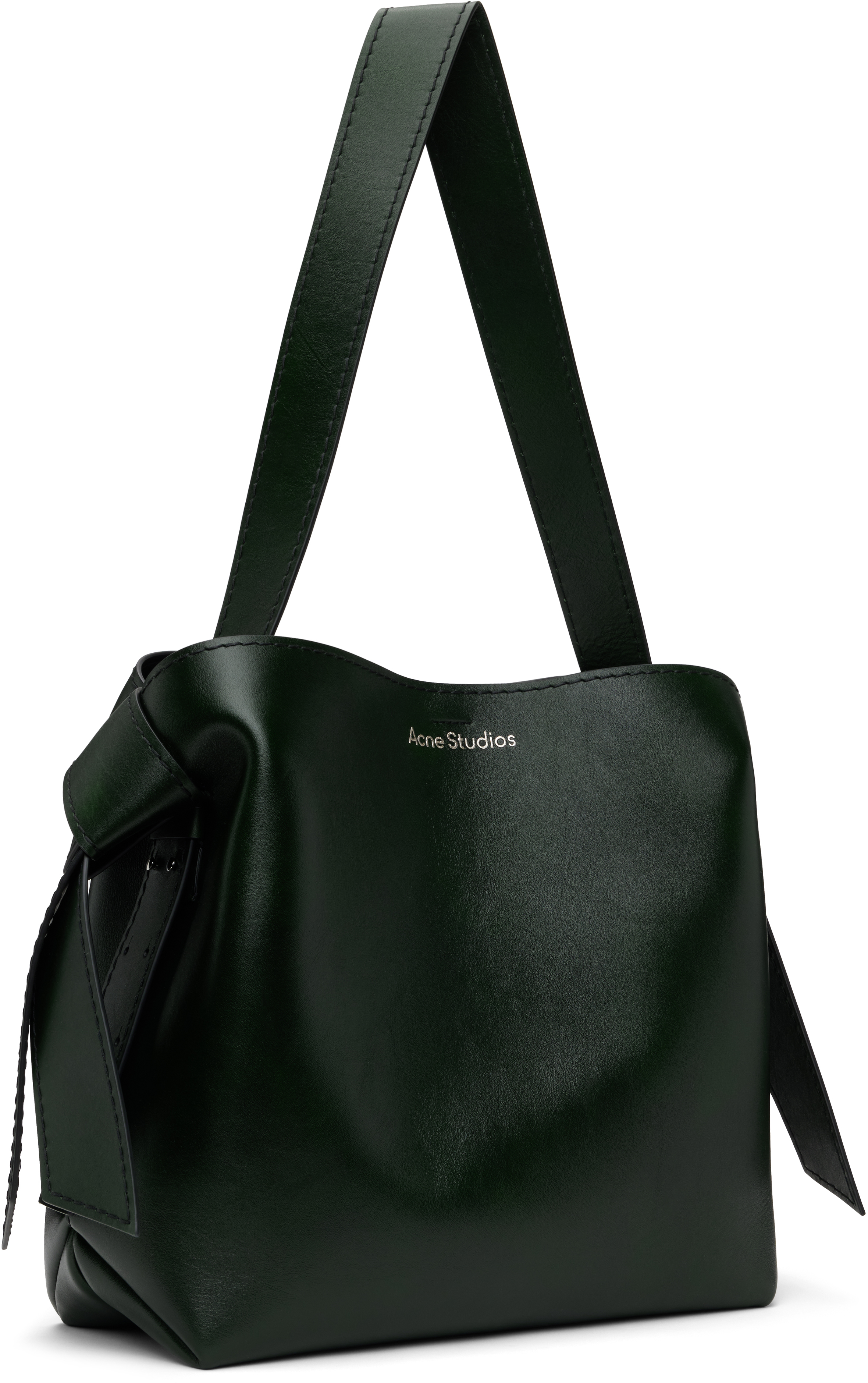 Acne Studios Green Musubi Midi Shoulder Bag In Ab7 Olive Green
