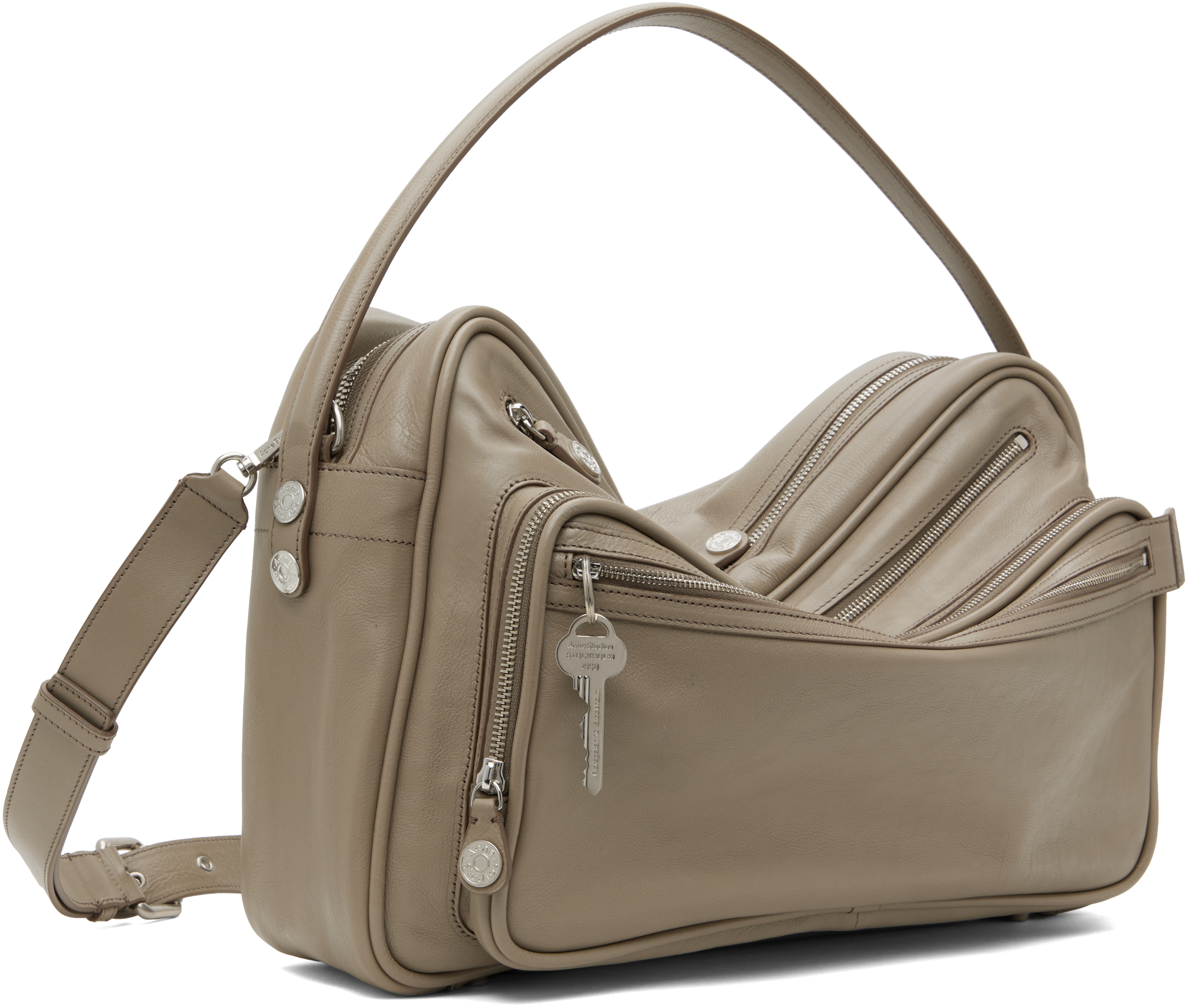 Acne Studios Taupe Camero Camera Shoulder Bag In Cgz Taupe Beige