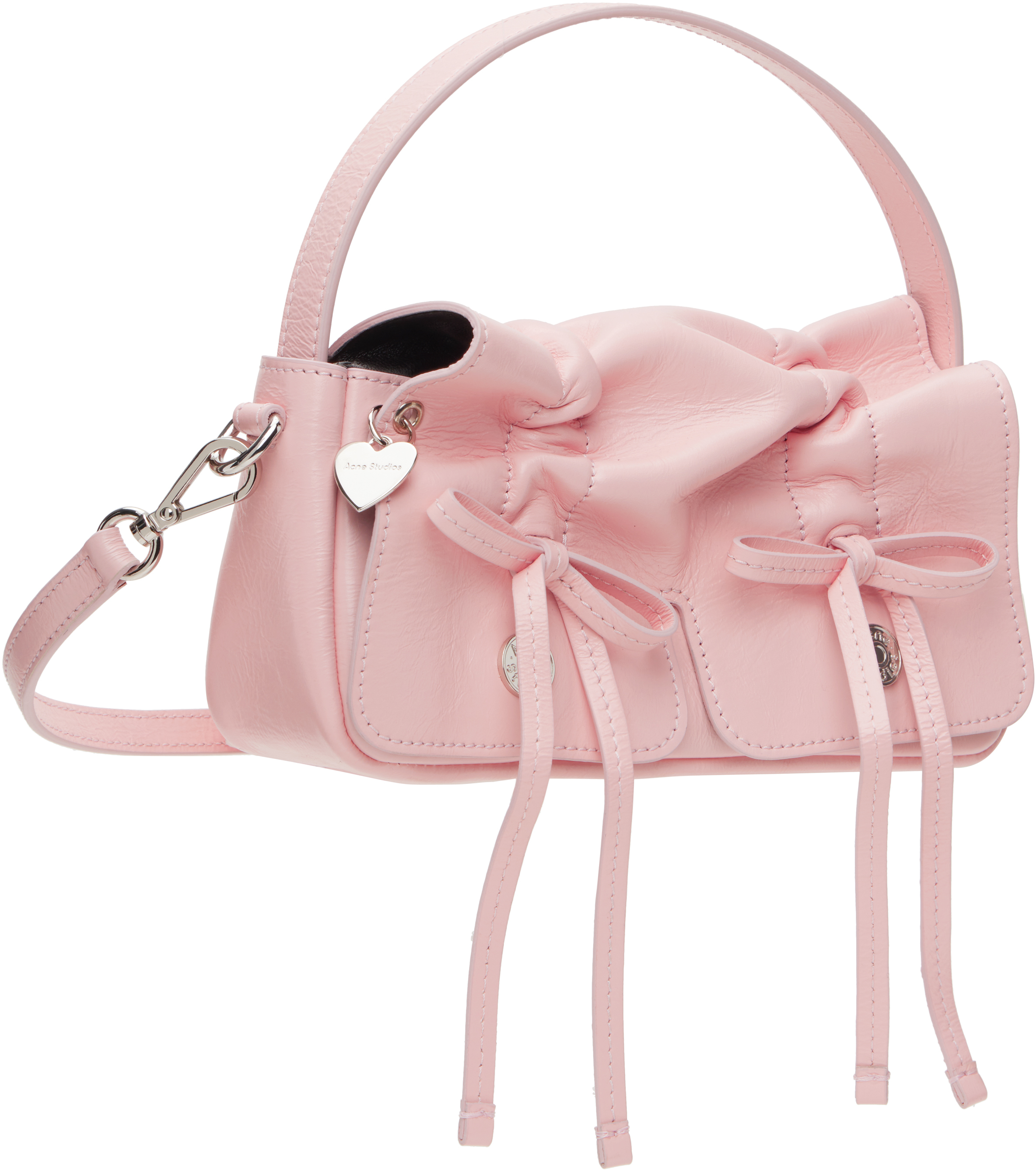 Acne Studios Pink Multipocket Micro Bag In Ad5 Powder Pink