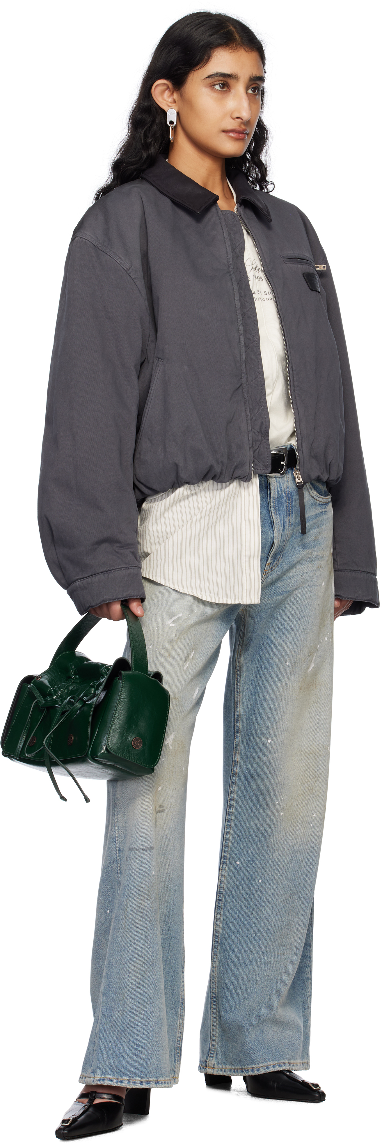 Acne Studios Green Multipocket Bag In Aax Dark Green