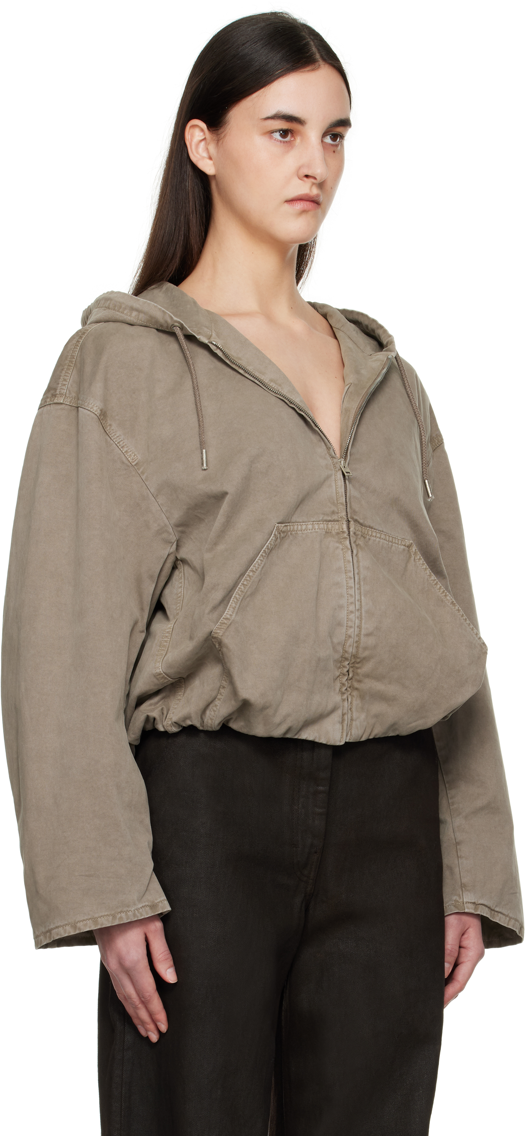 Acne Studios Gray Heavy Twill Bomber Jacket In Z79 Charcoal Grey