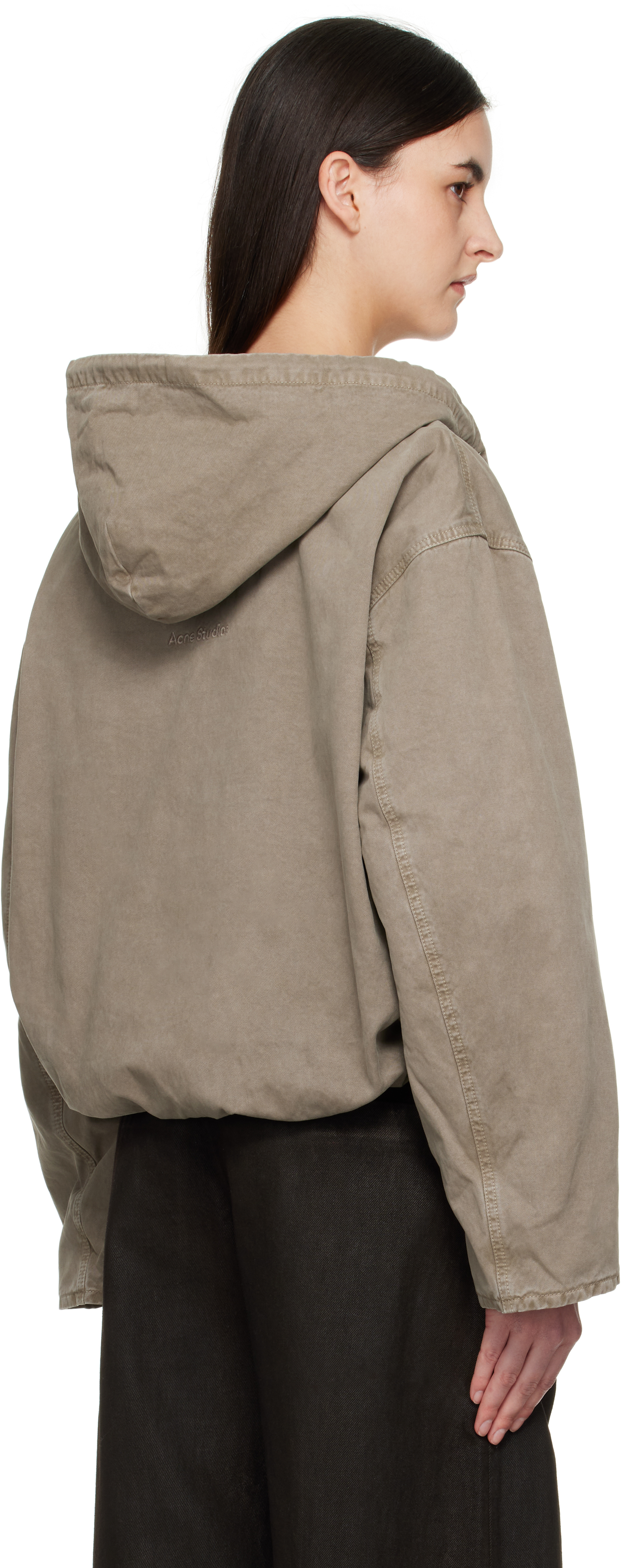 Acne Studios Gray Heavy Twill Bomber Jacket In Z79 Charcoal Grey