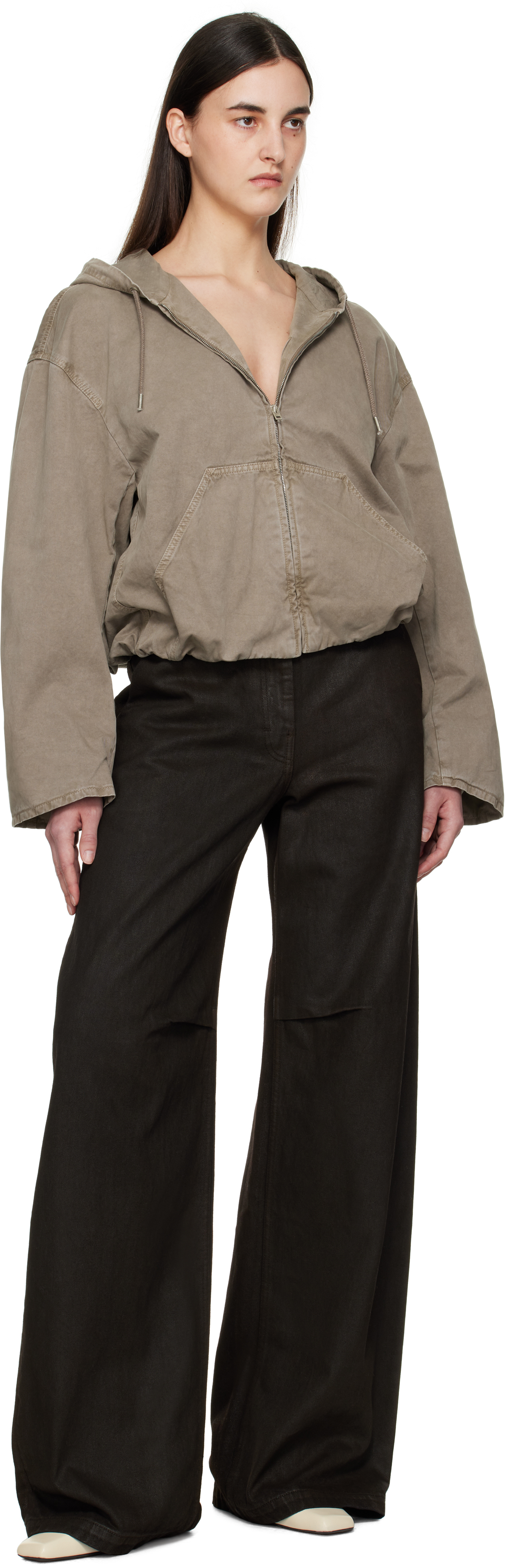 Acne Studios Gray Heavy Twill Bomber Jacket In Z79 Charcoal Grey