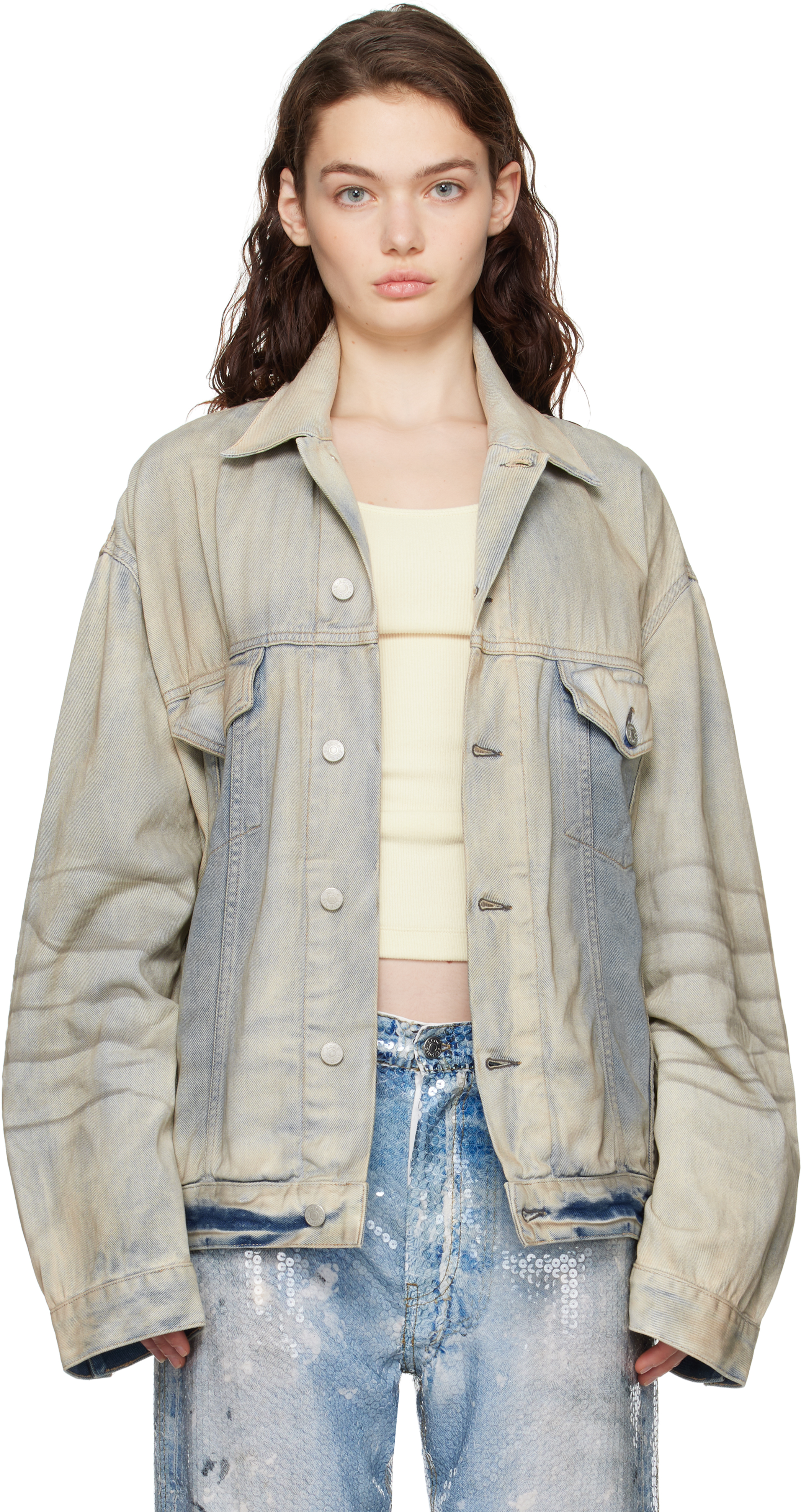 Acne Studios ウィメンズ デニムジャケット | SSENSE 日本 Acne Studios ウィメンズ デニムジャケット | SSENSE 日本