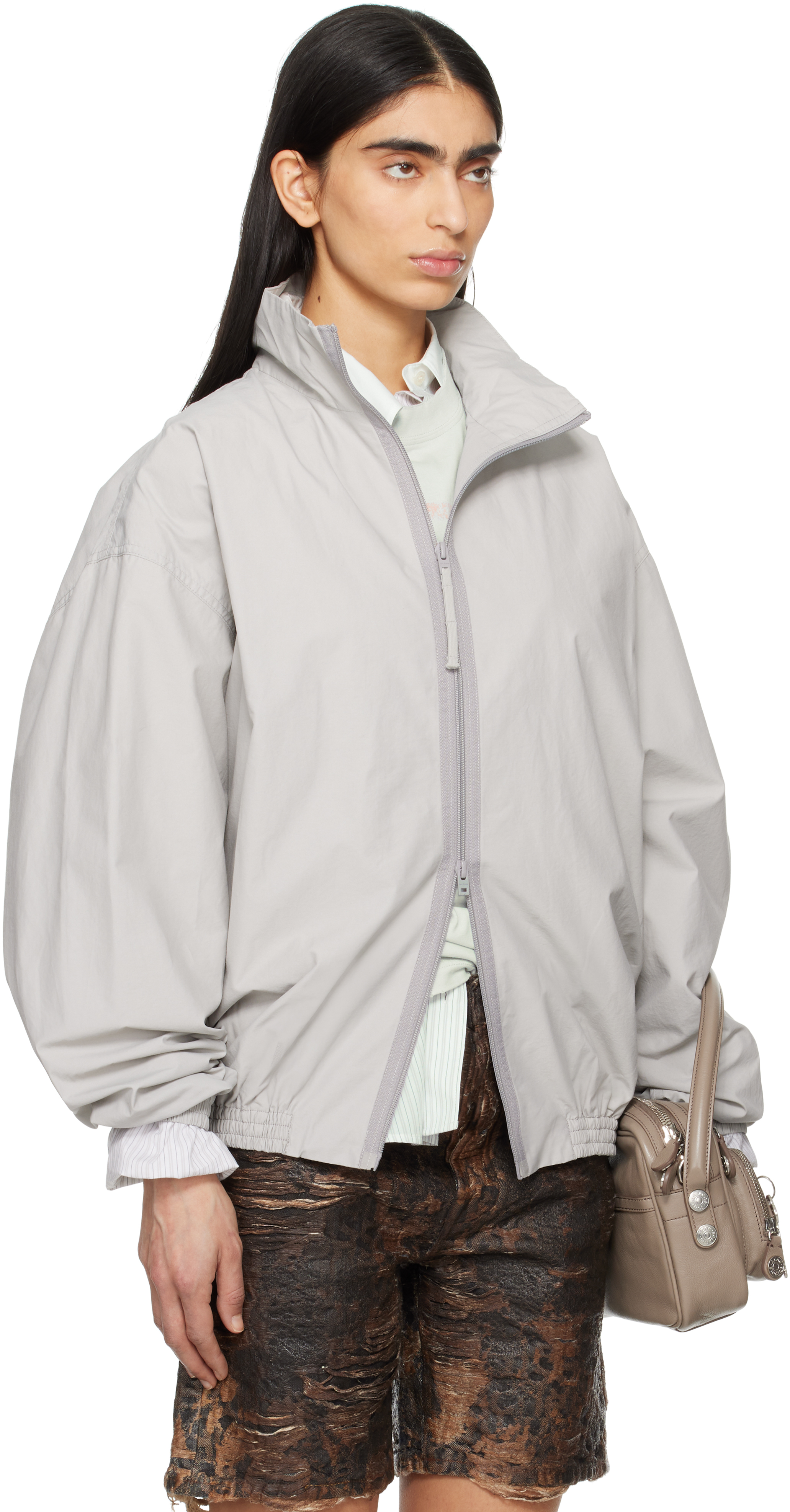 Acne Studios Gray Logo Jacket In 902 Grey