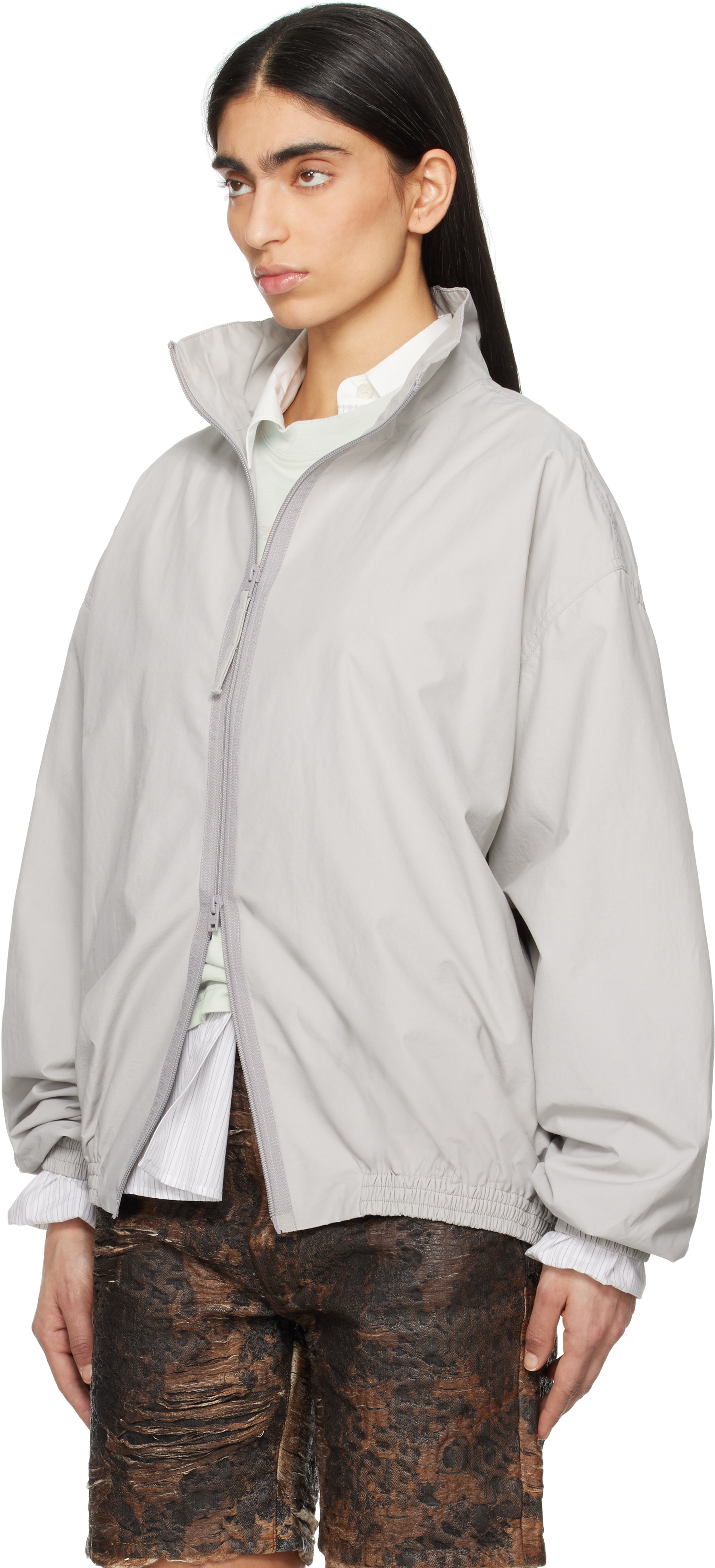 Acne Studios Gray Logo Jacket In 902 Grey