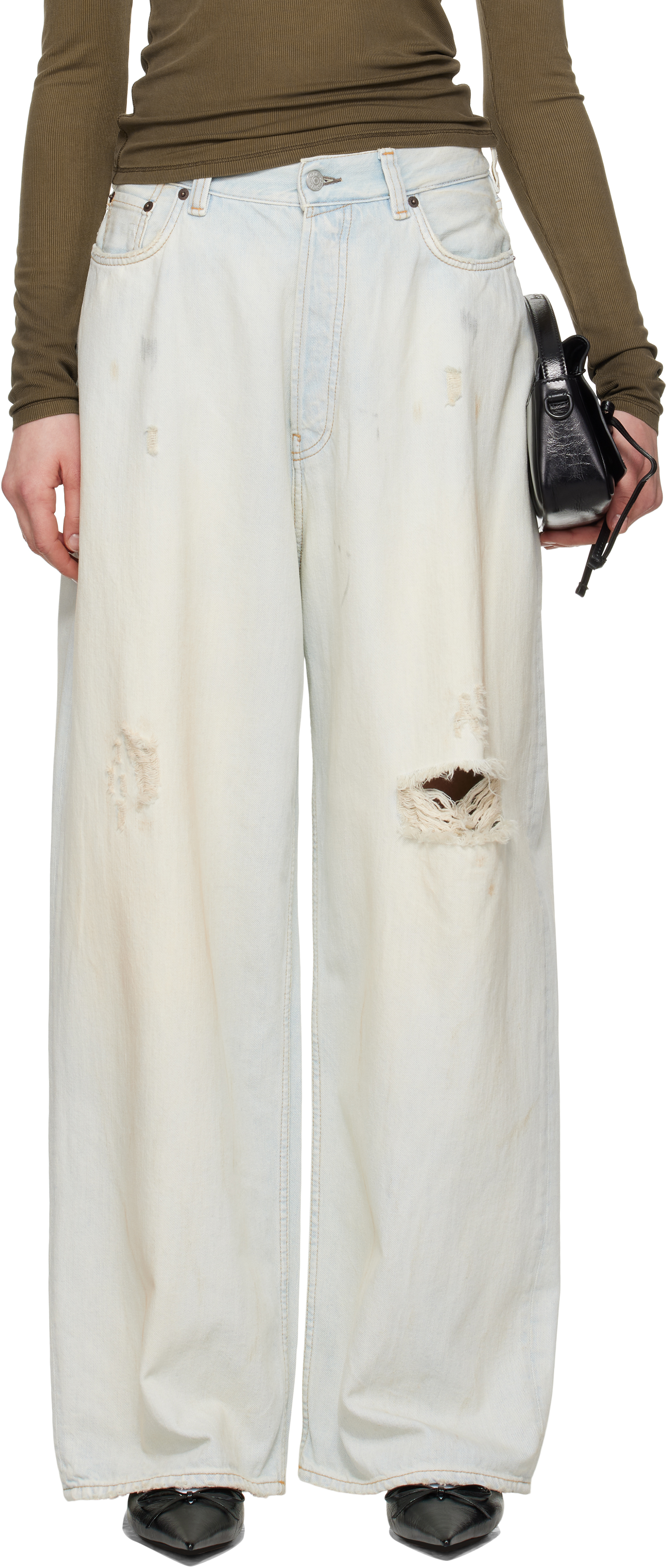 Blue Super Baggy Fit 2023F Jeans by Acne Studios on Sale