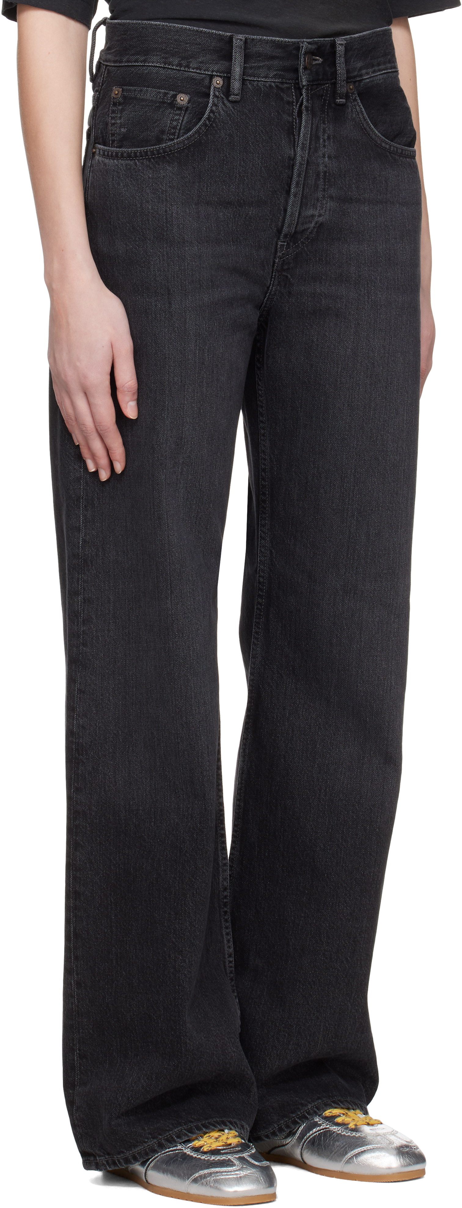 Acne Studios 2021f Vintage Trousers Black In 900 Black