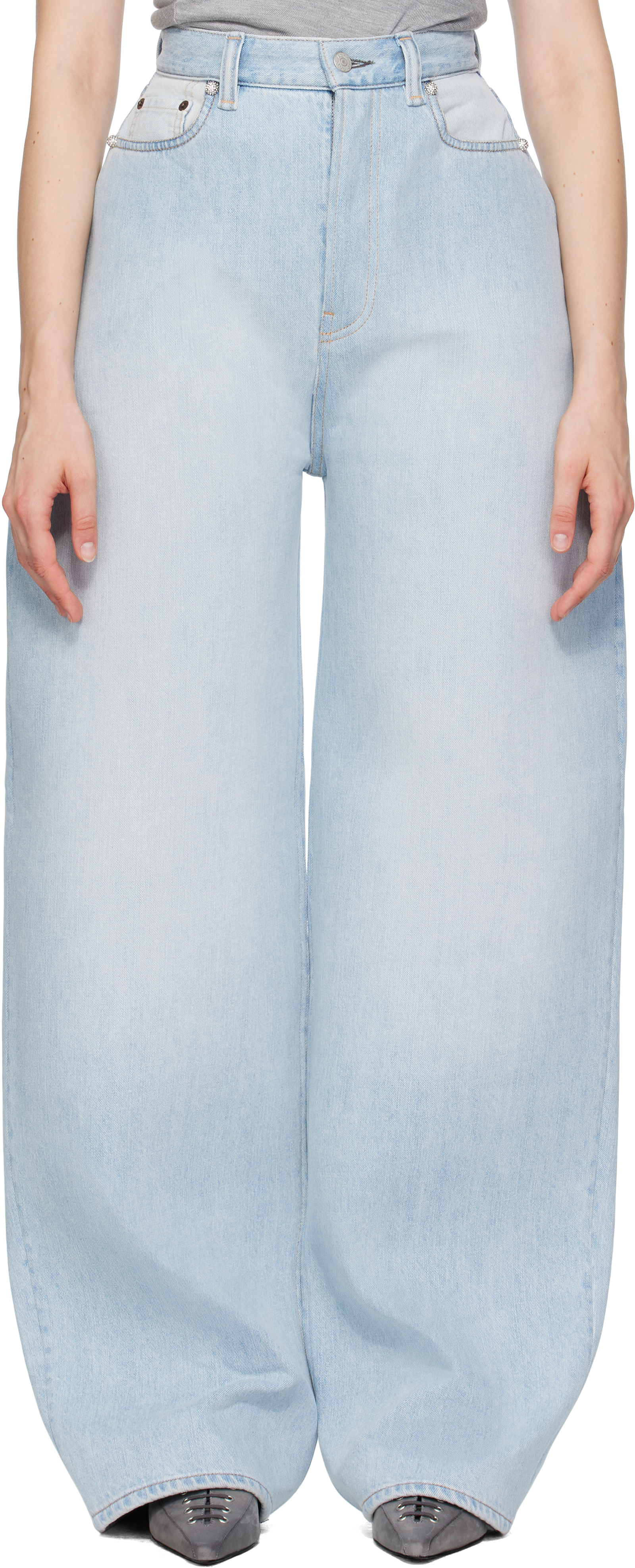 Blue Padded Jeans