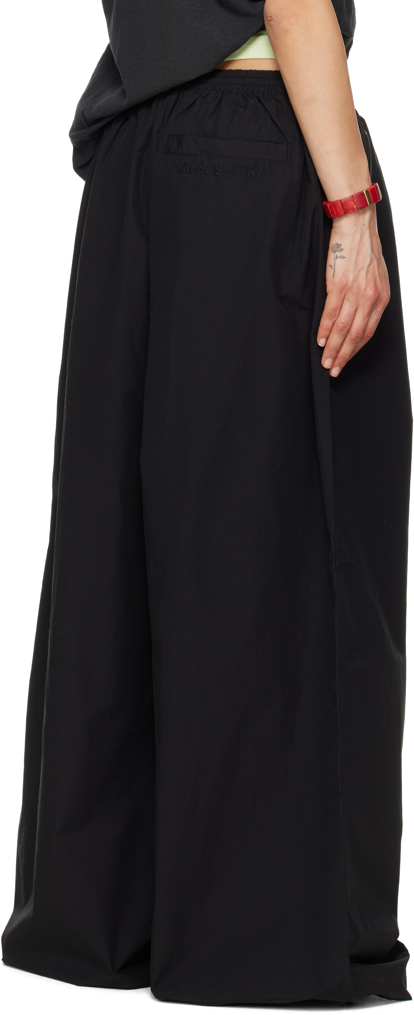 Acne Studios Black Relaxed Fit Lounge Pants In 900 Black