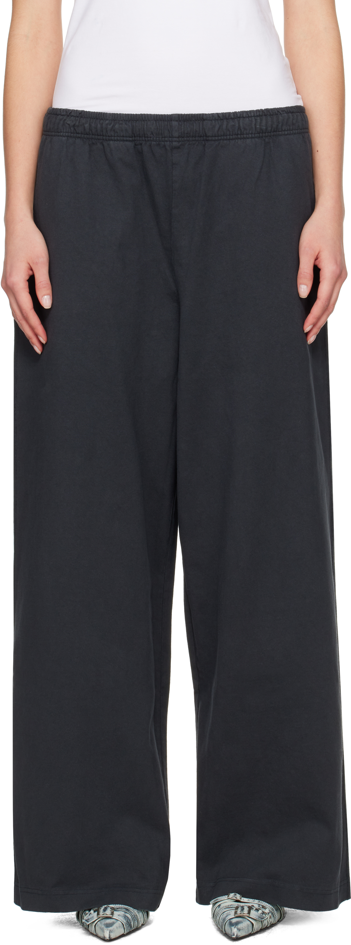 【関税込み】Acne Studios ブラック ジャージ ラウンジパンツ Acne Studios: ブラック ジャージ ラウンジパンツ | SSENSE 日本