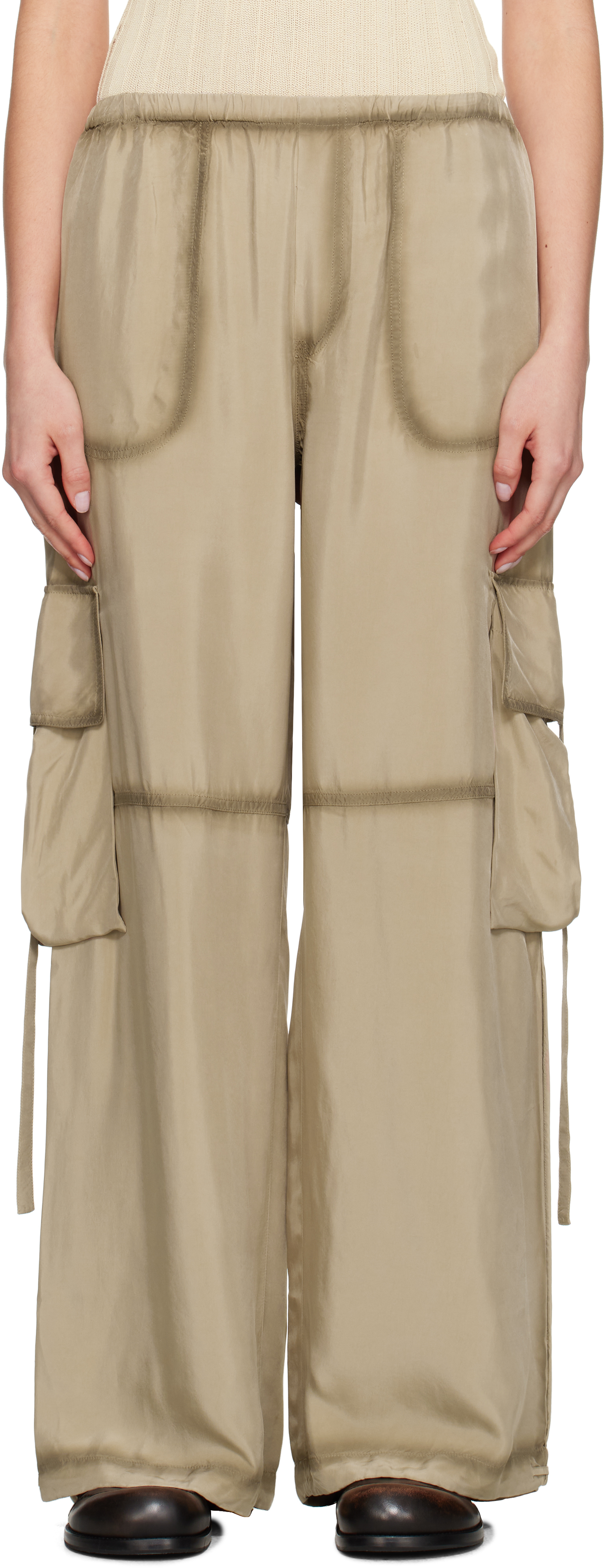 Acne Studios Black Satin Fluid Trousers – BlackSkinny