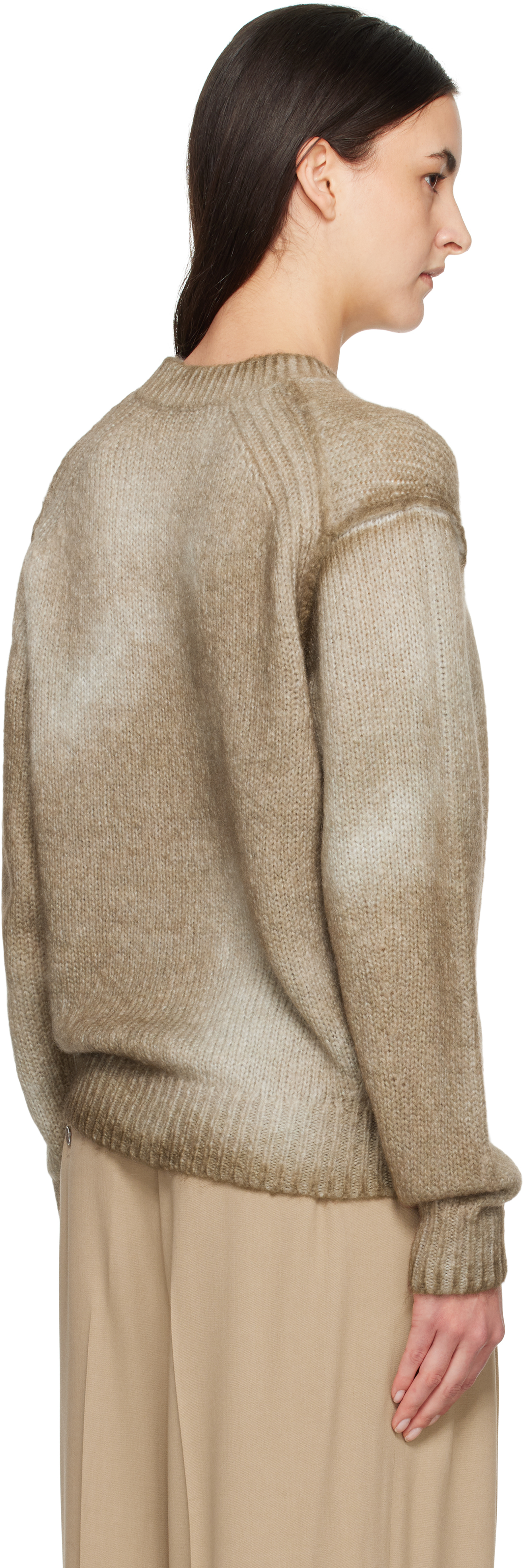 Acne Studios Beige Sprayed Finish Sweater In Ady Mushroom Beige