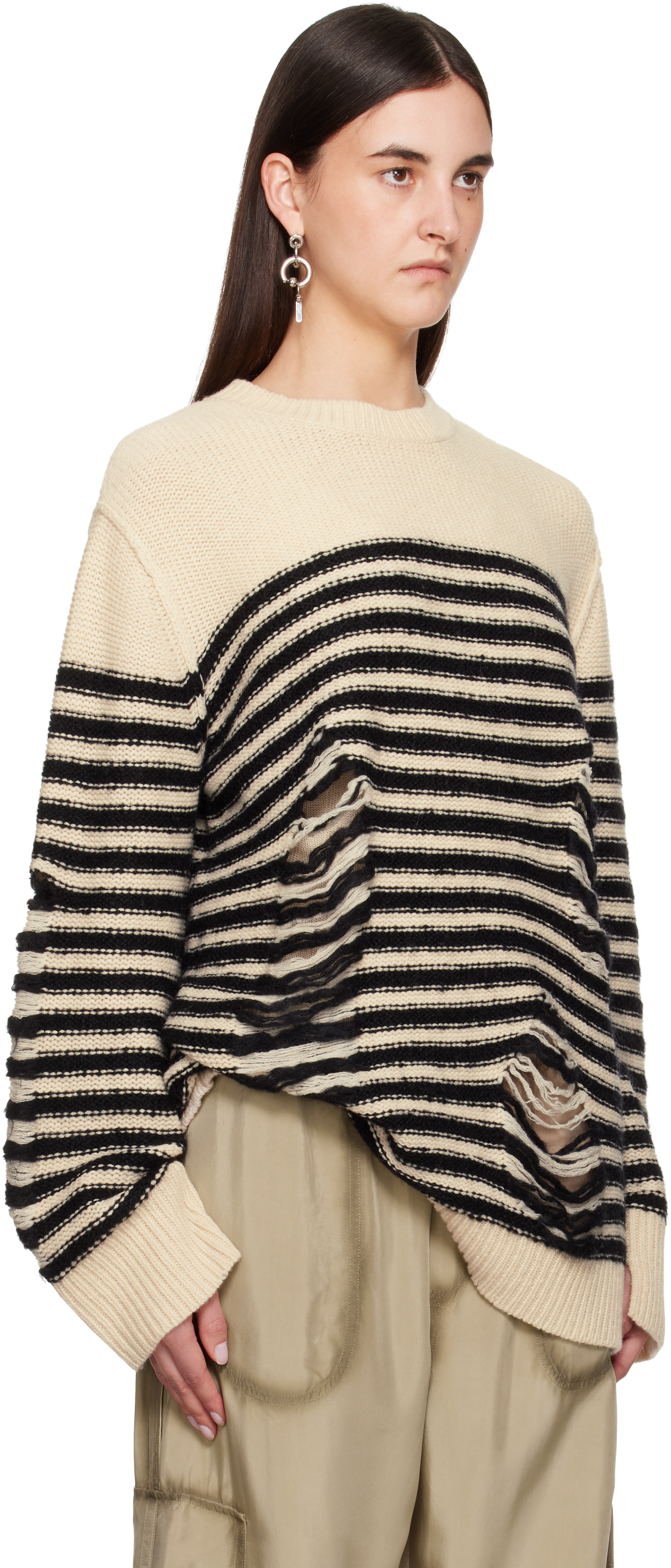Acne Studios Fn Ux Knit000025 Clothing In Cw8 Black/oatmeal Me