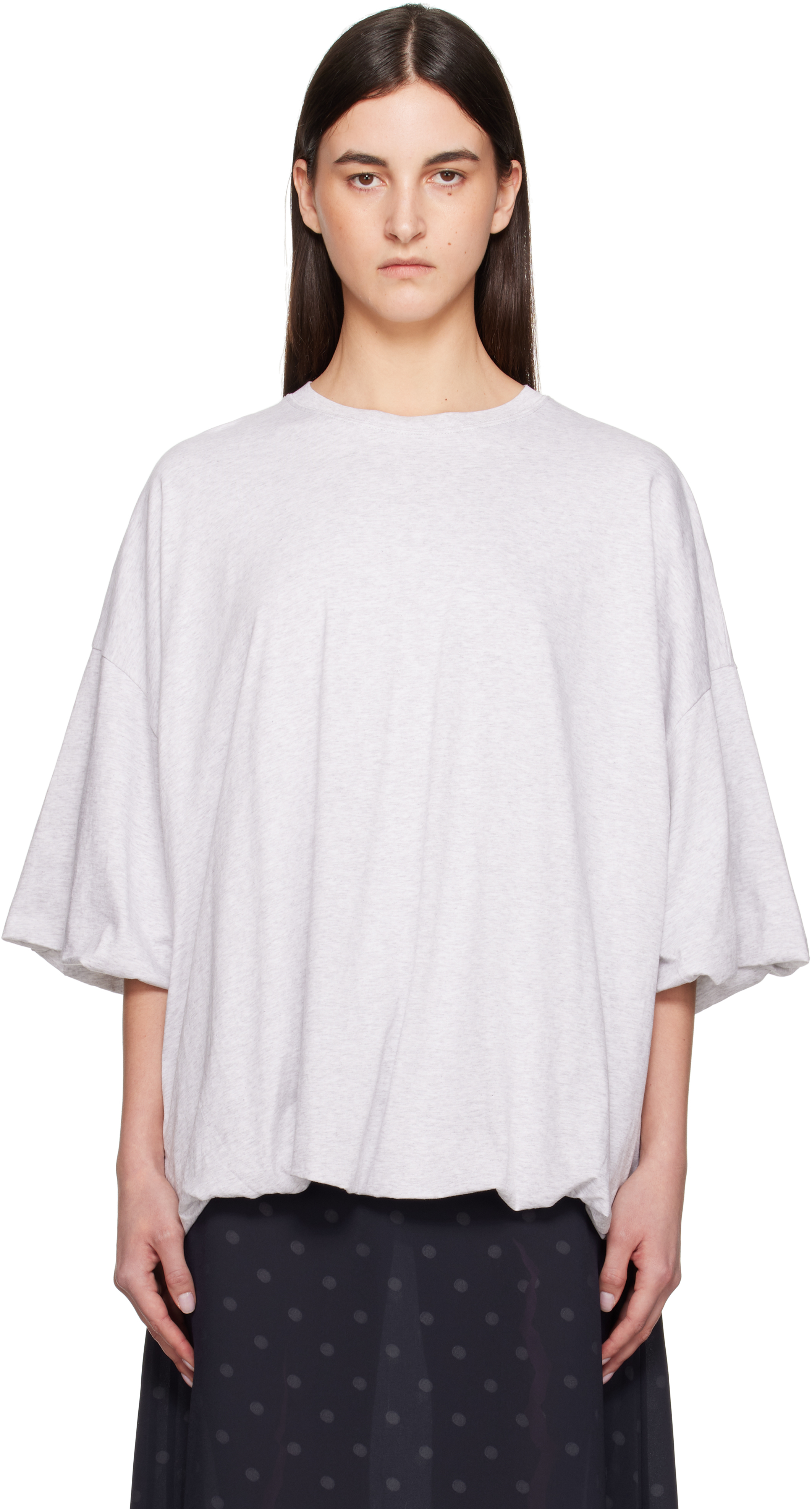 ACNE STUDIOS グレー リラックスフィット トップス Acne Studios: グレー リラックスフィット トップス | SSENSE 日本