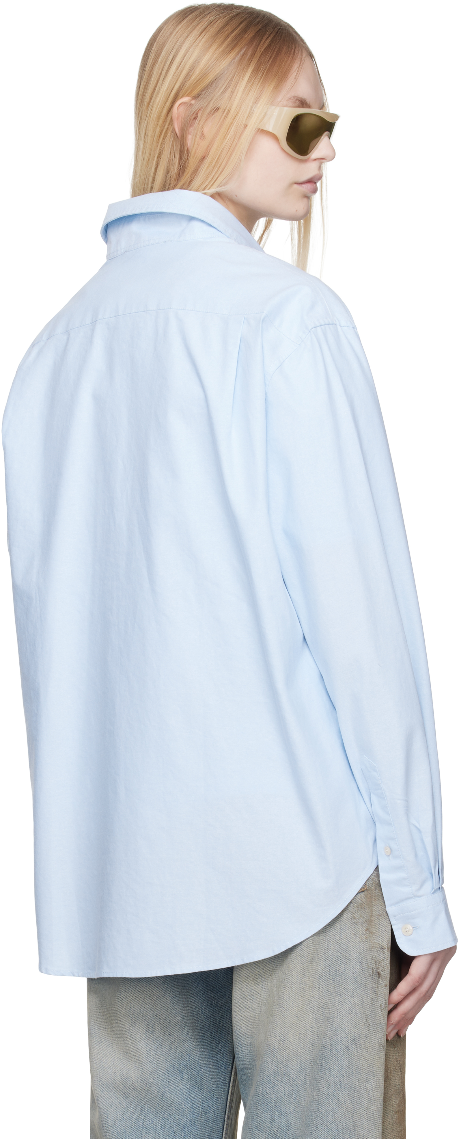 Acne Studios Blue Oxford Cloth Shirt In 228 Light Blue