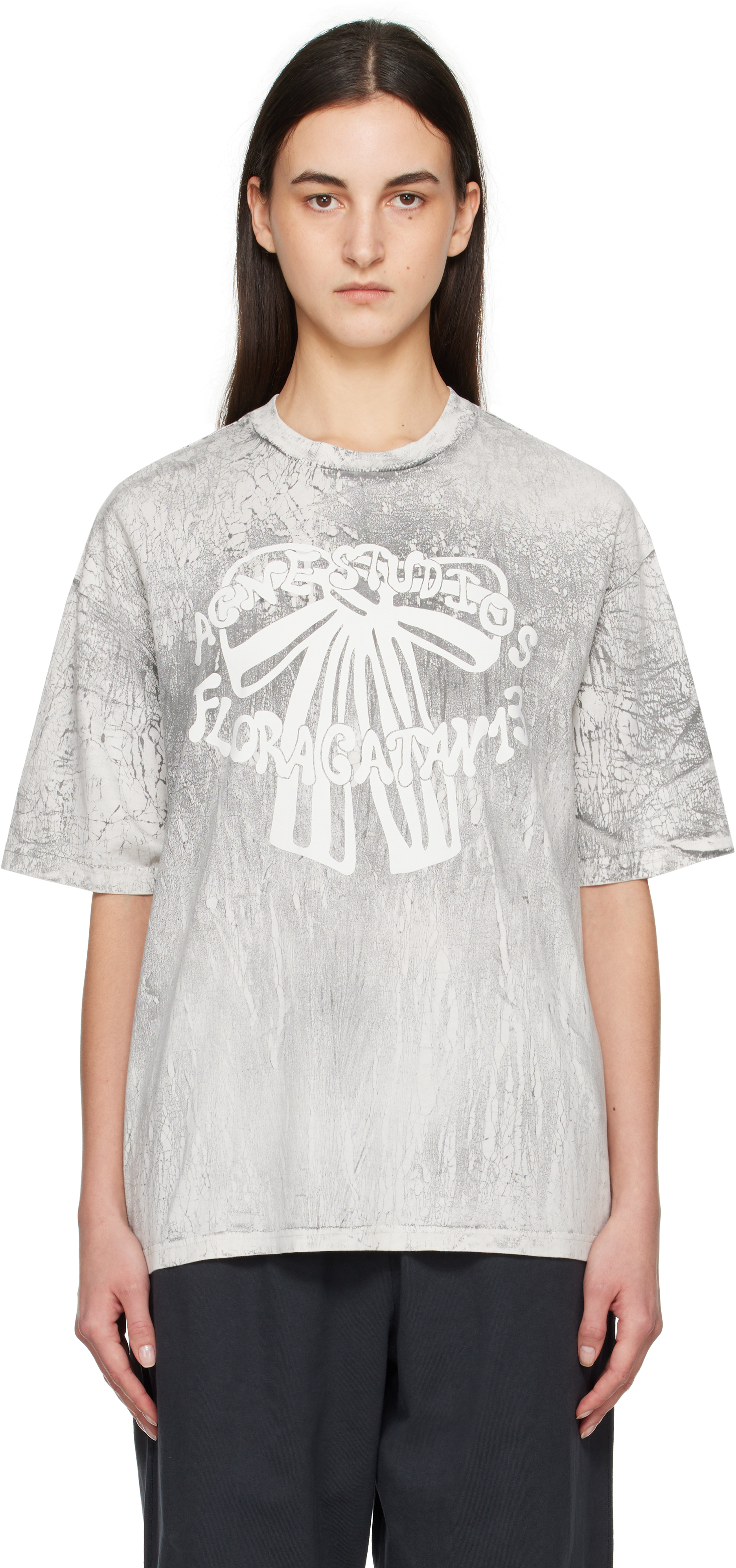 Black & White Plaster Print T-shirt