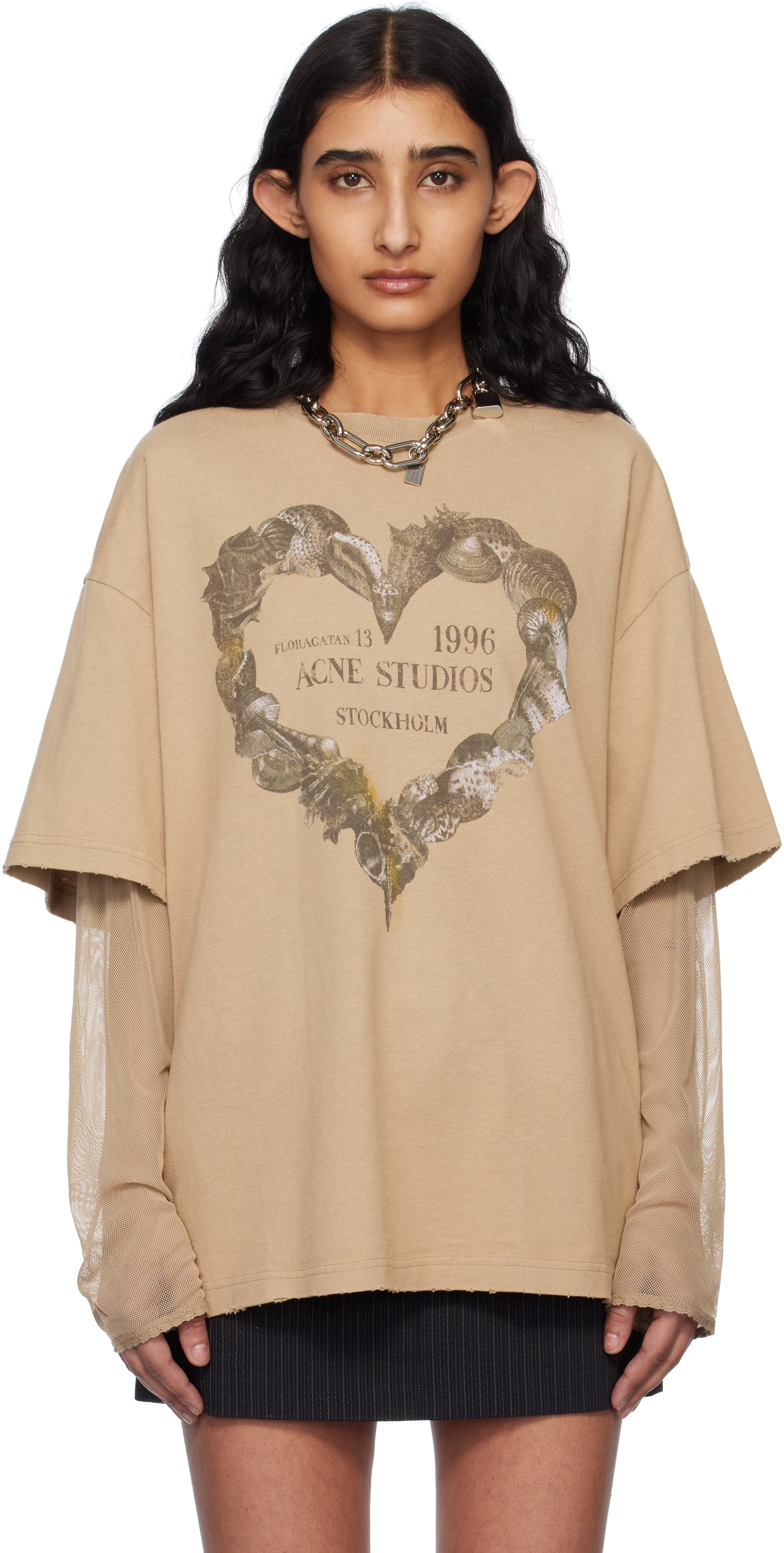 stein / シュタイン】PRINT TEE [ LAYERING ] - WHITE