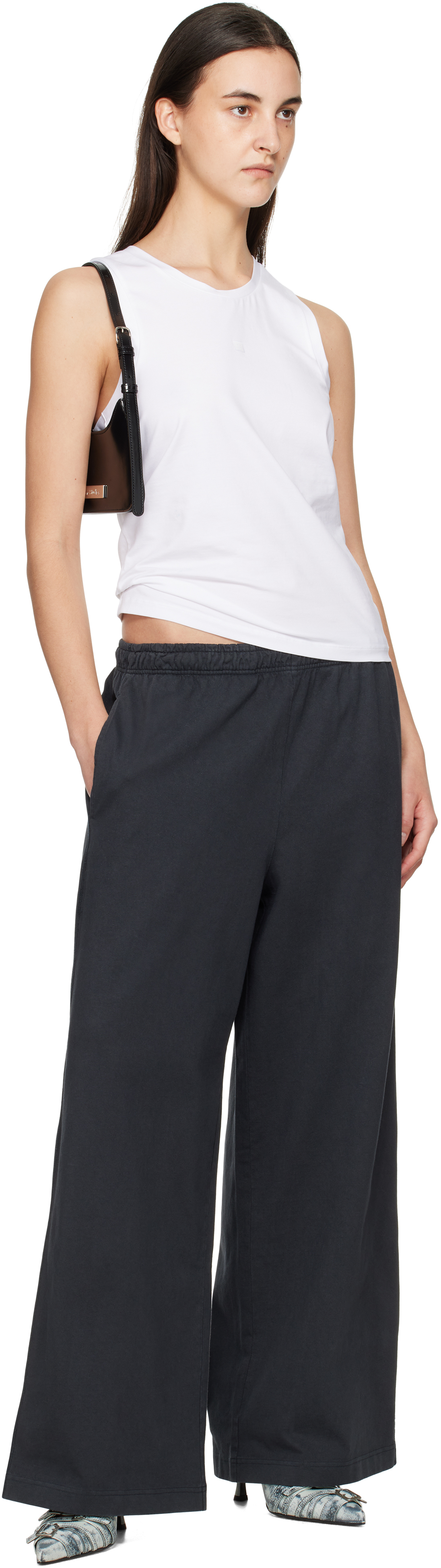 Acne Studios White Jersey Tank Top In 183 Optic White
