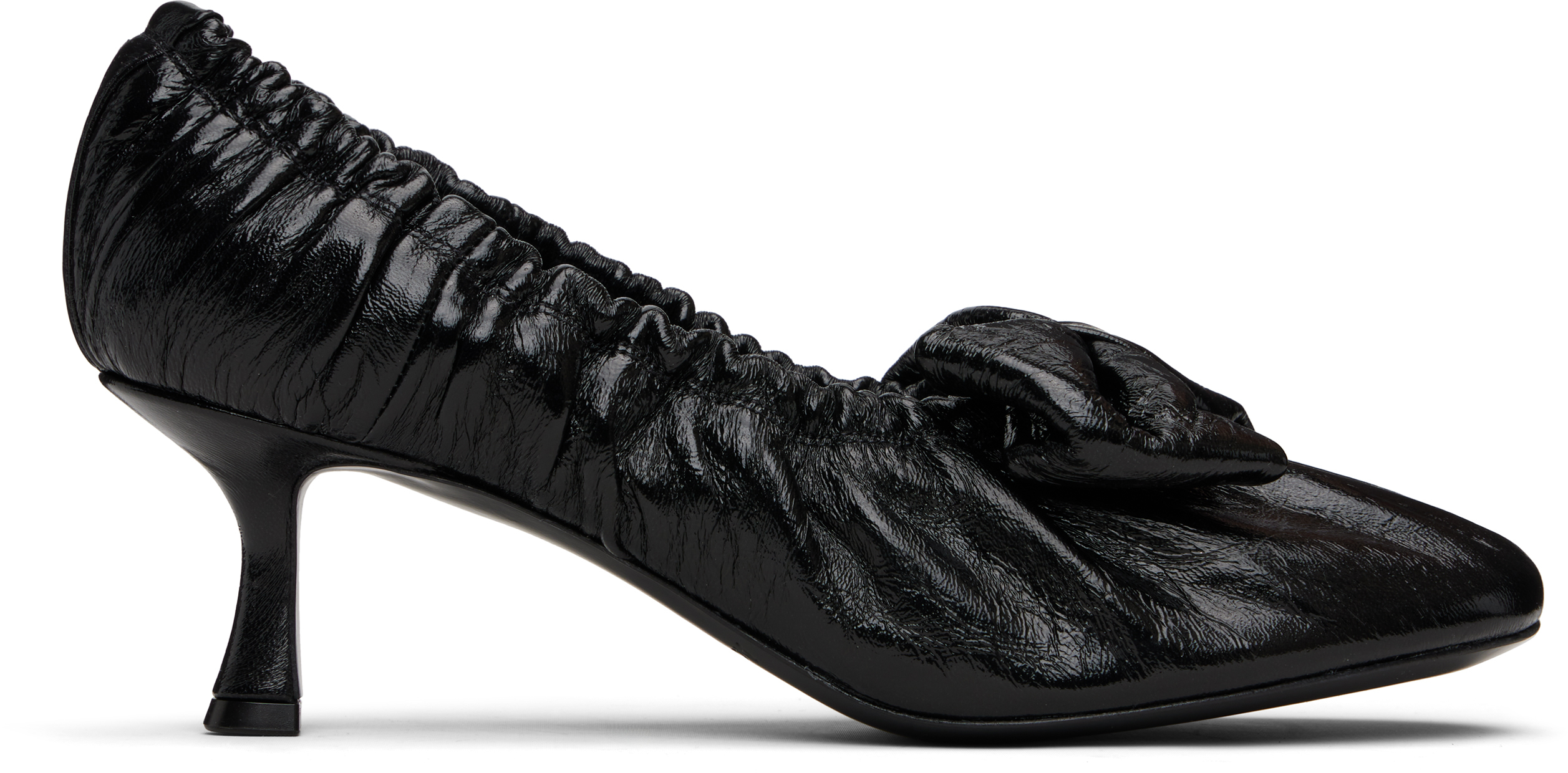 Acne Studios パンプス グレーベージュ 0450324M0026 acne-studios-black-leather-