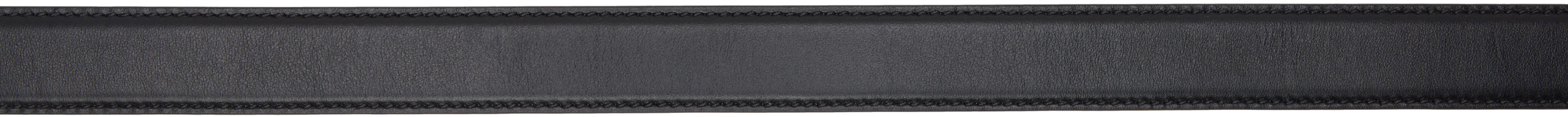 Acne Studios Black Engraved Logo Leather Belt In 900 Black