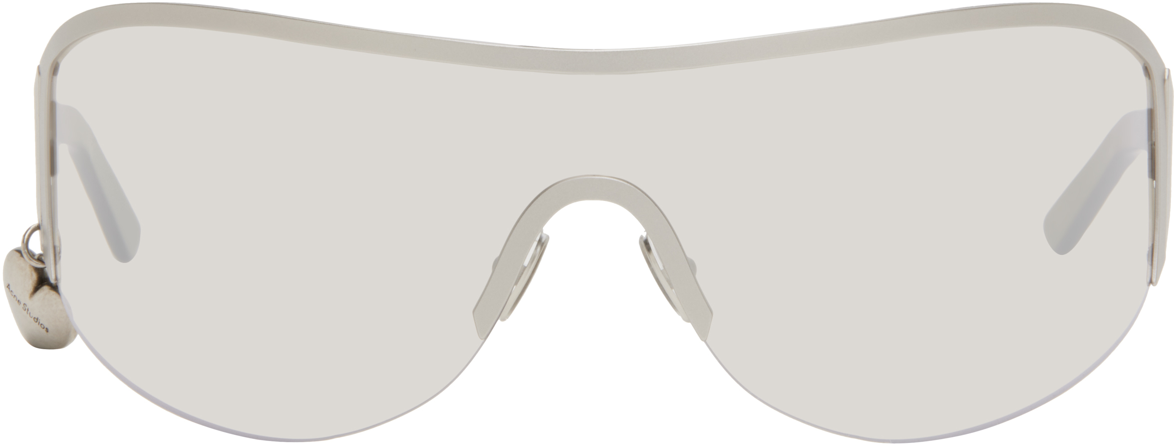 ACNE STUDIOS SILVER METAL FRAME SUNGLASSES