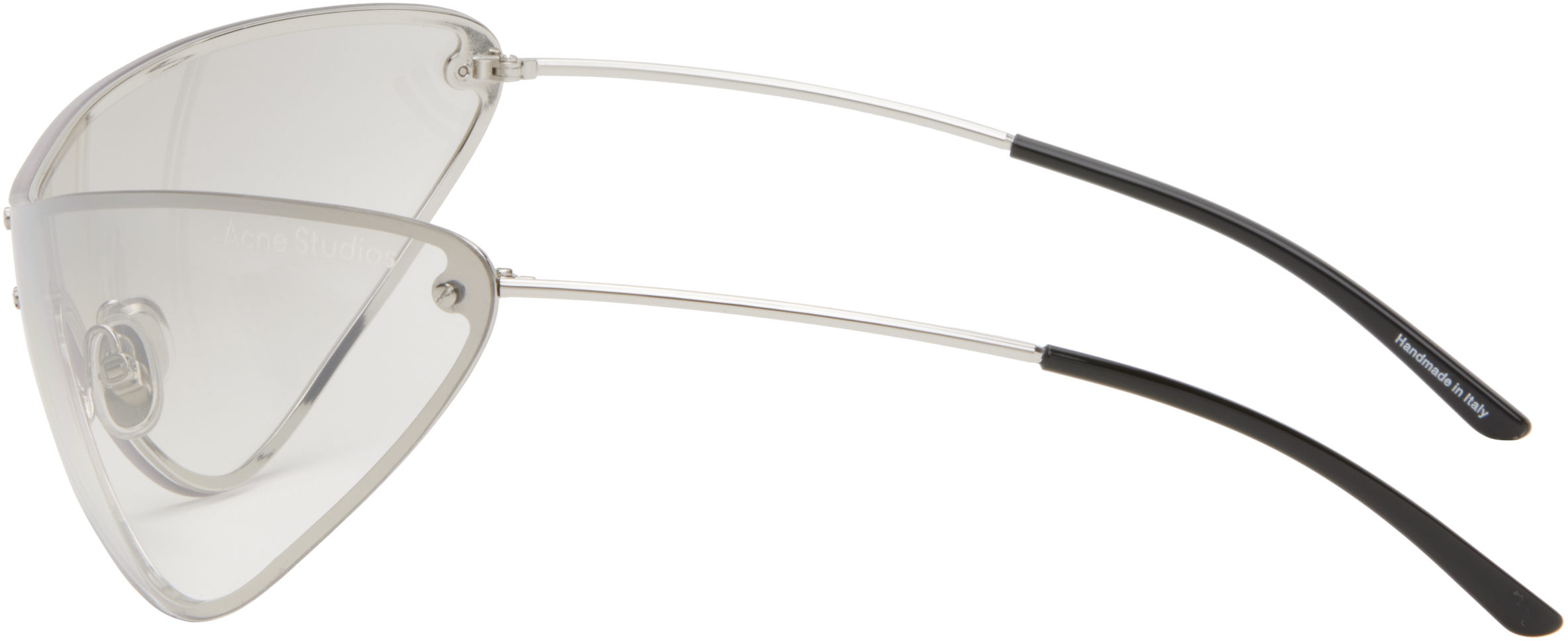 Acne Studios Silver Metal Frame Sunglasses In Cah Transparent/silv