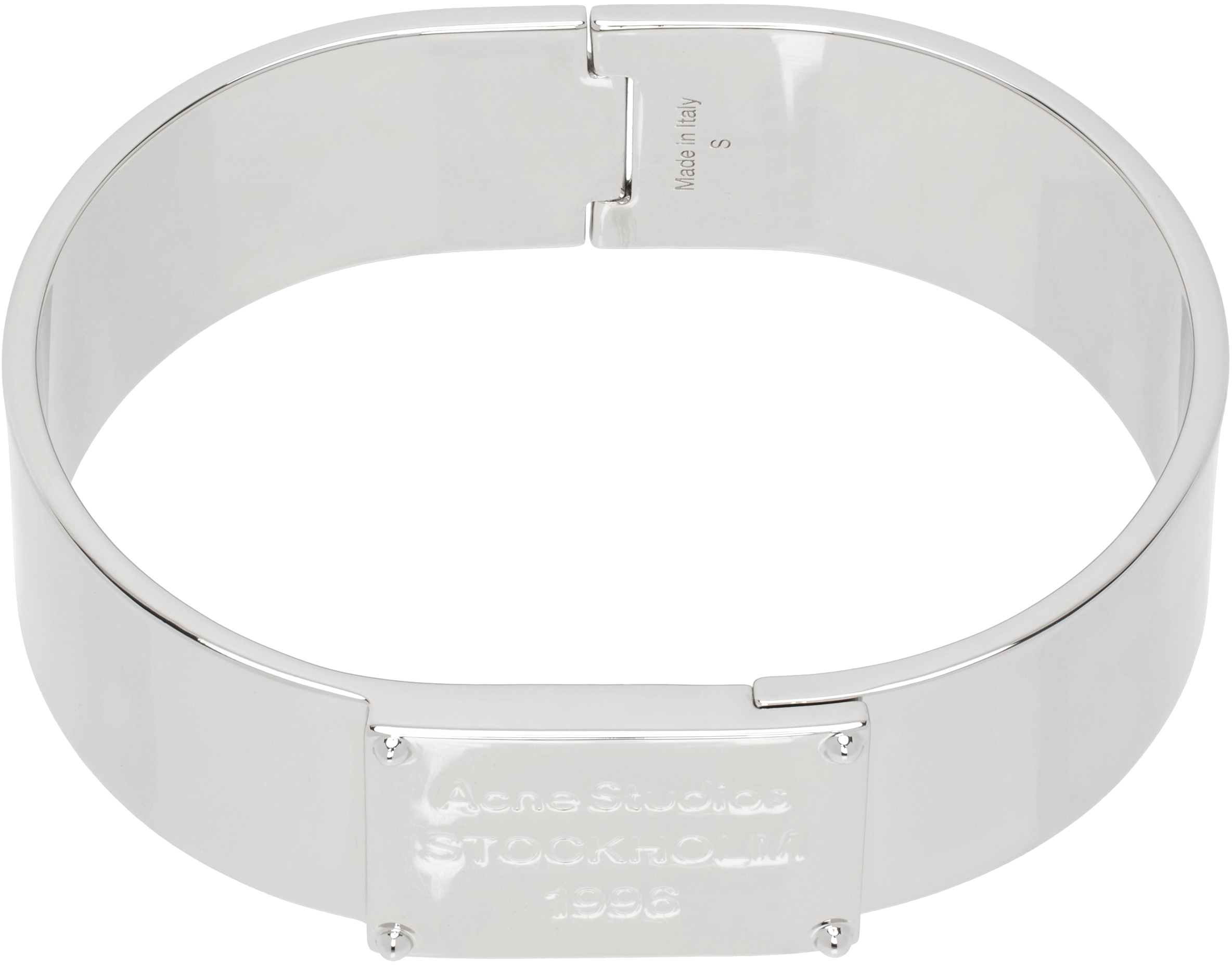 Silver Engraved Logo Bracelet