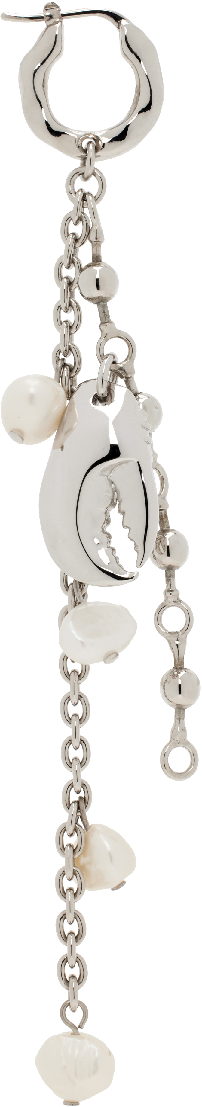 Silver Claw Charm Single Earring