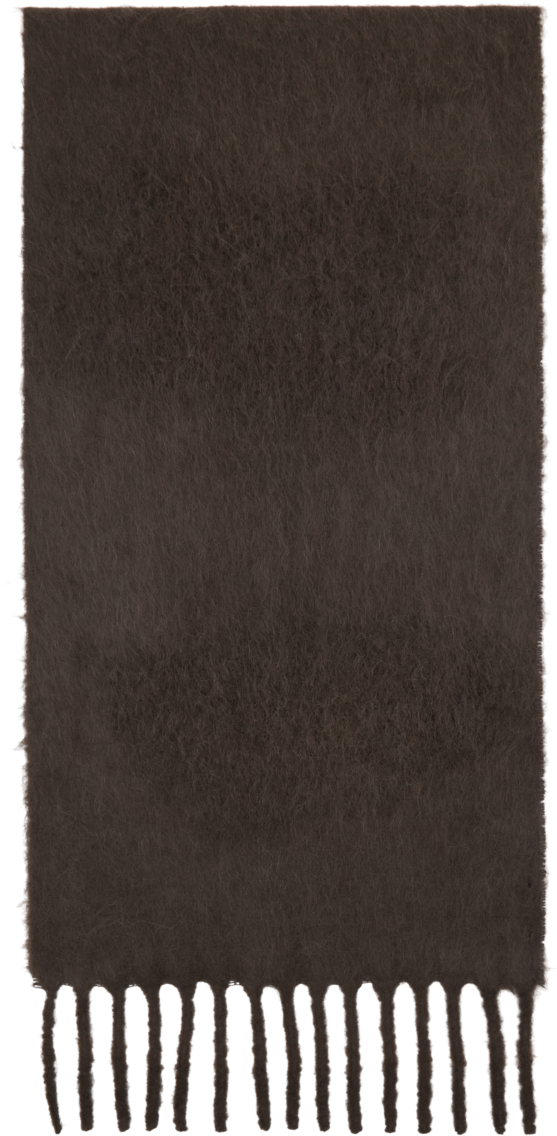 Shop Acne Studios Gray Fringe Alpaca Scarf In 902 Grey