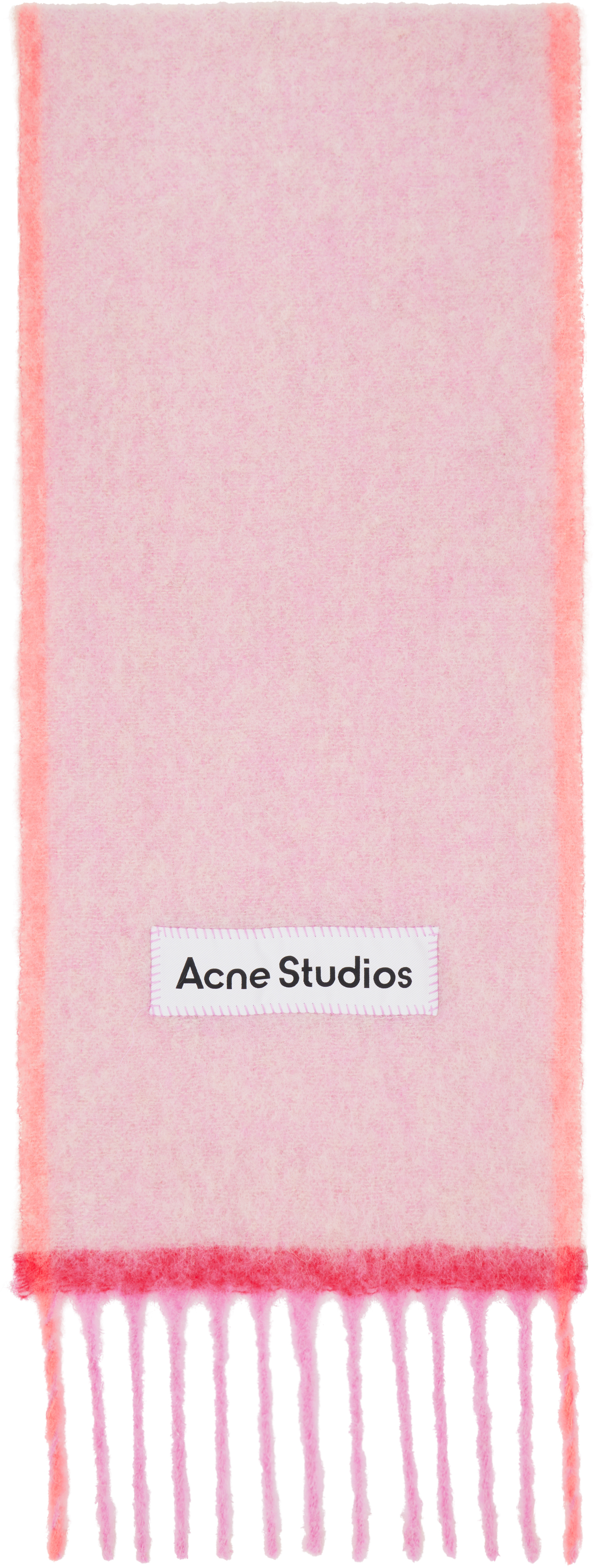 Acne Studios Pink Narrow Wool Mohair Scarf