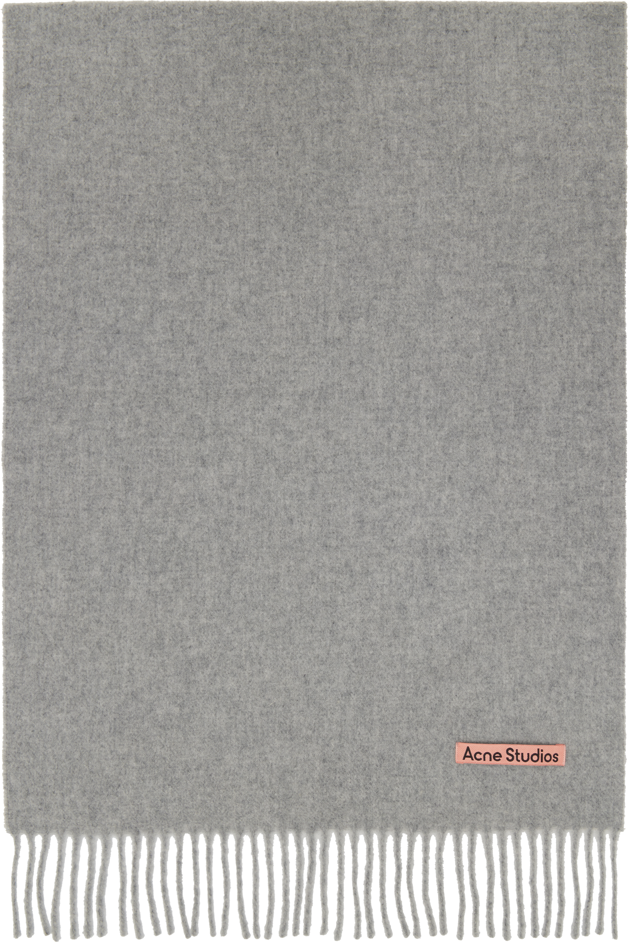 【関税込み】Acne Studios グレー フリンジ ウール マフラー アクネストゥディオズ Acne Studios Acne Studios マフラー