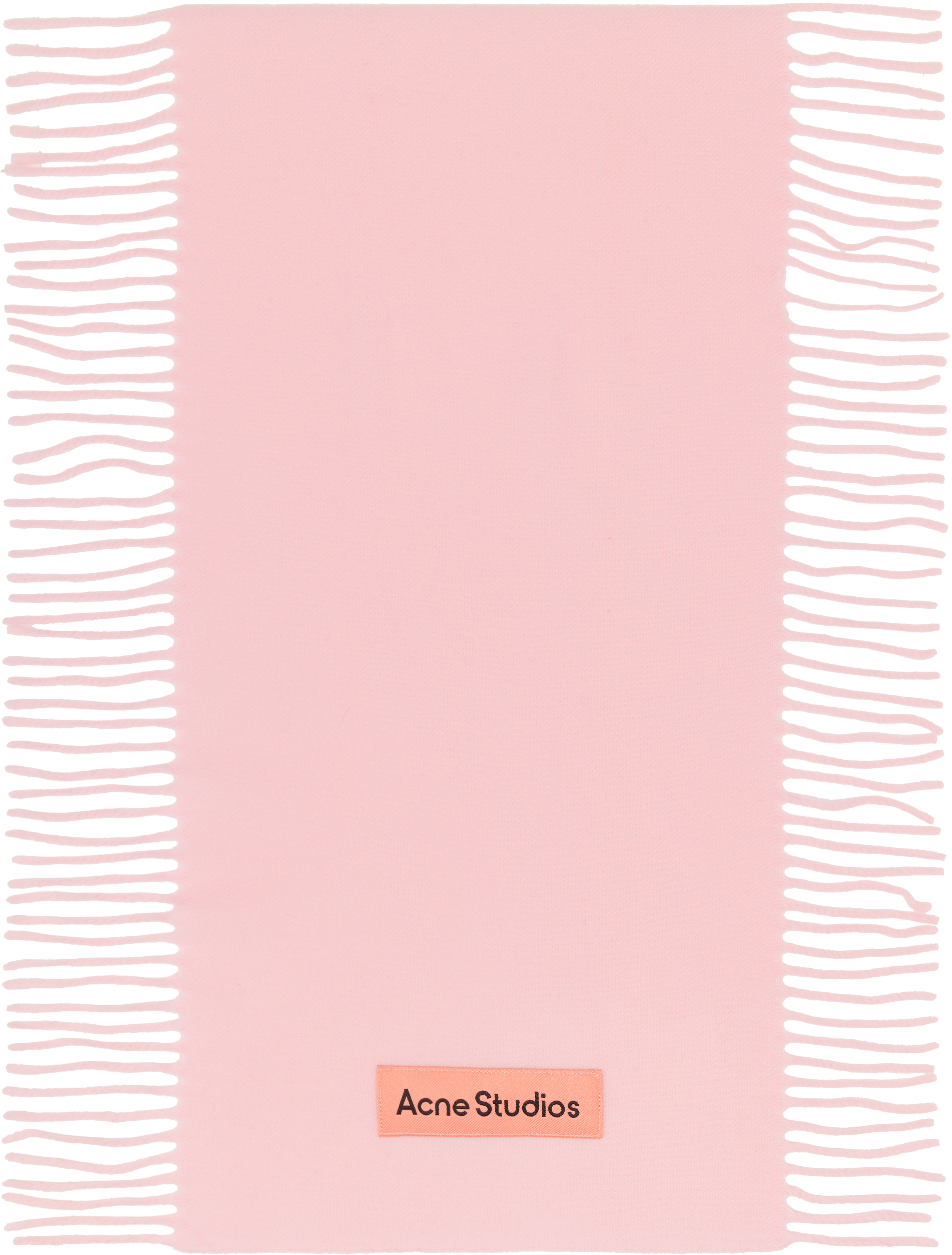 Shop Acne Studios Pink Fringe Wool Scarf In 415 Pink