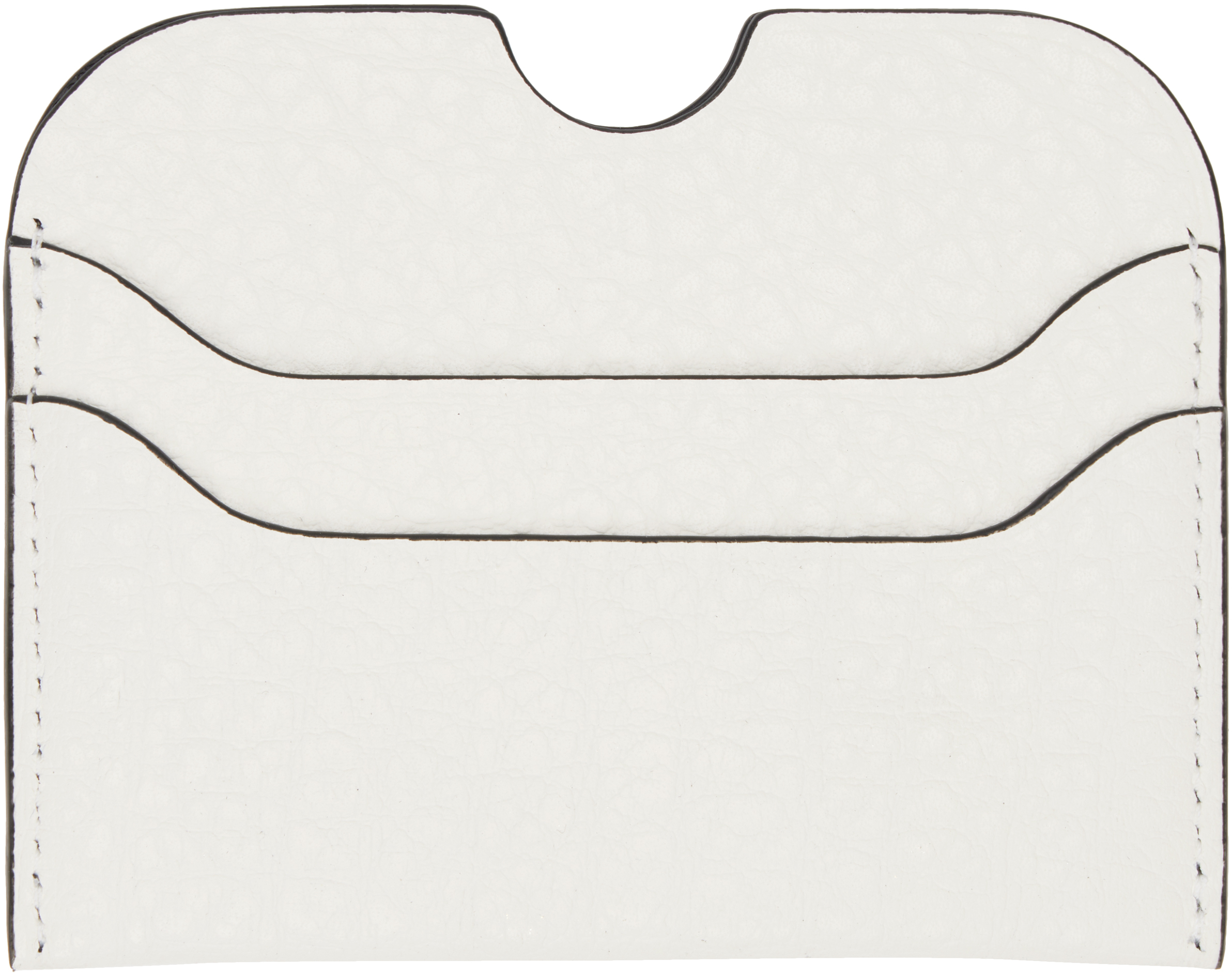 ACNE STUDIOS WHITE LEATHER CARD HOLDER