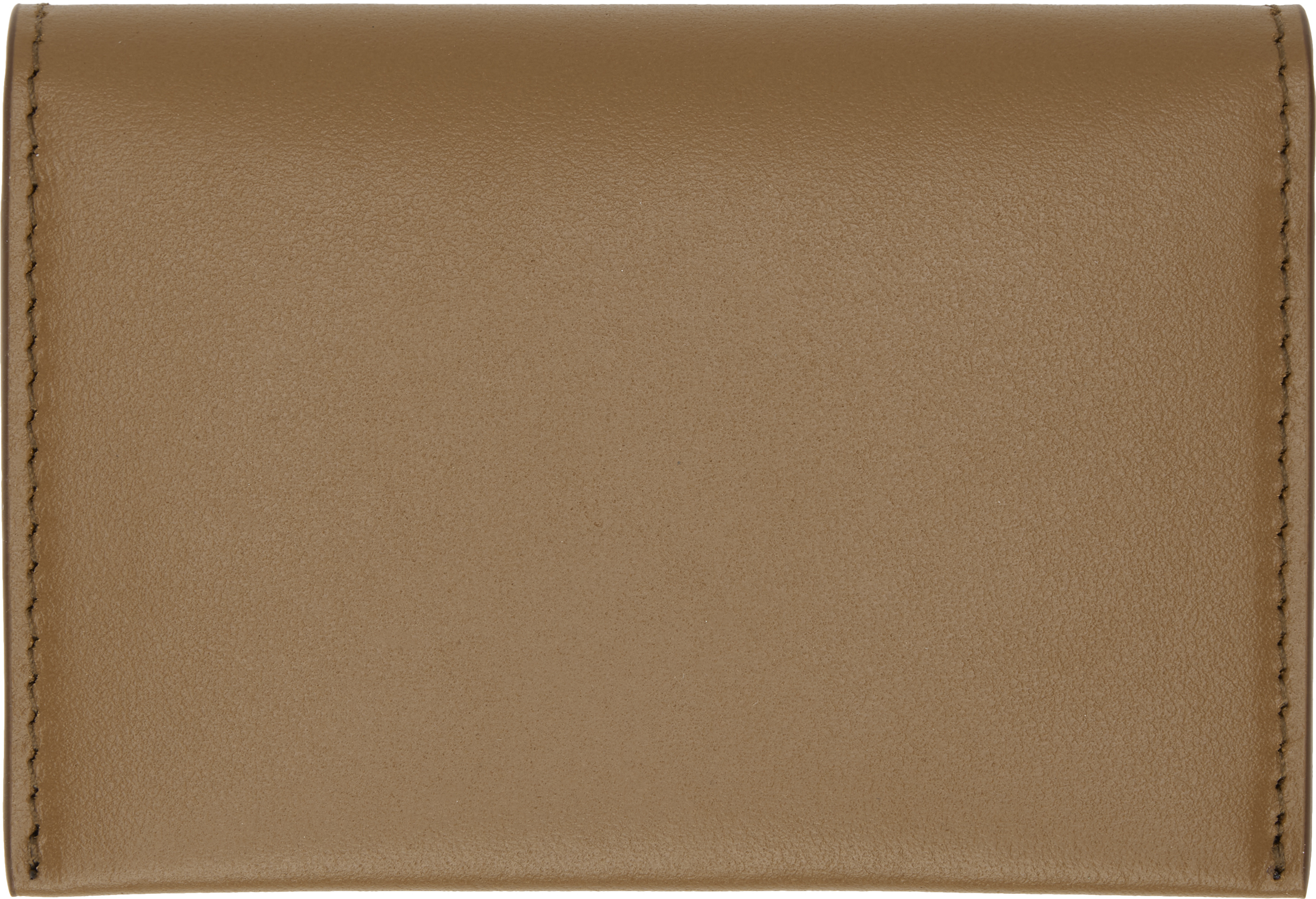 ACNE STUDIOS BROWN FOLDED LEATHER CARD HOLDER 