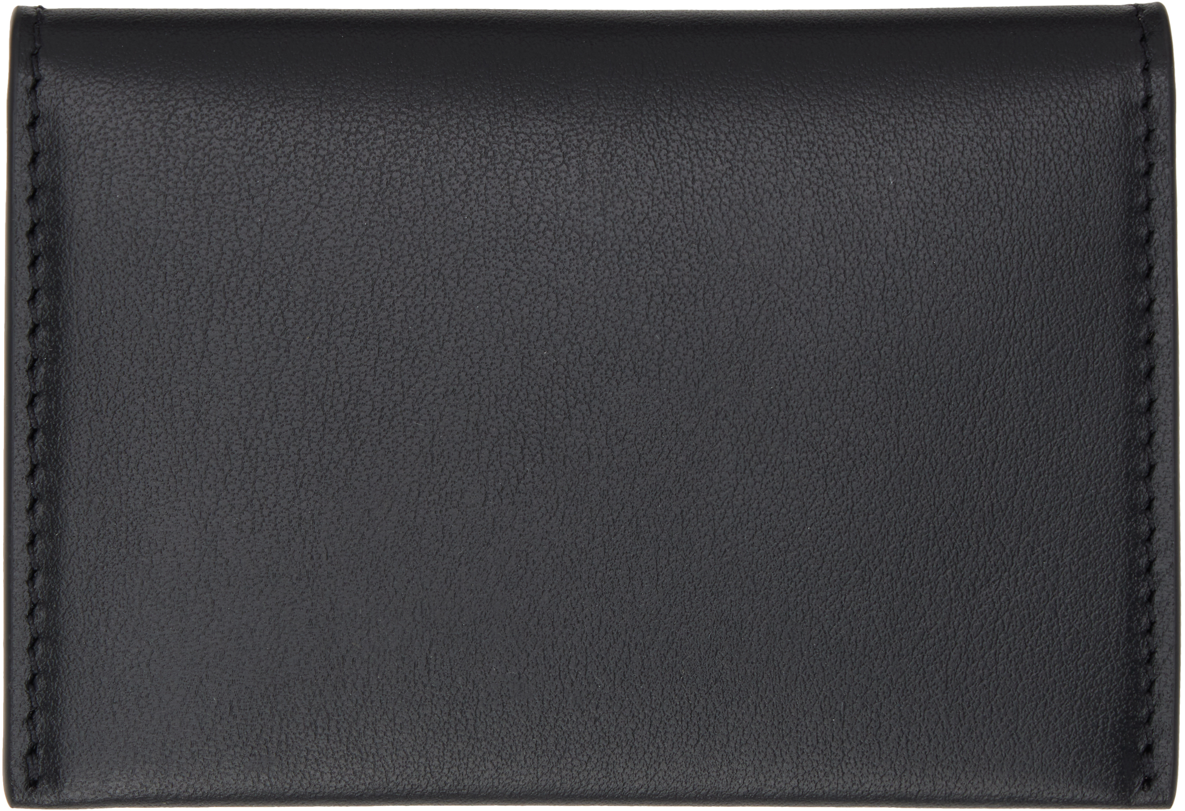 ACNE STUDIOS BLACK FOLDED LEATHER CARD HOLDER 