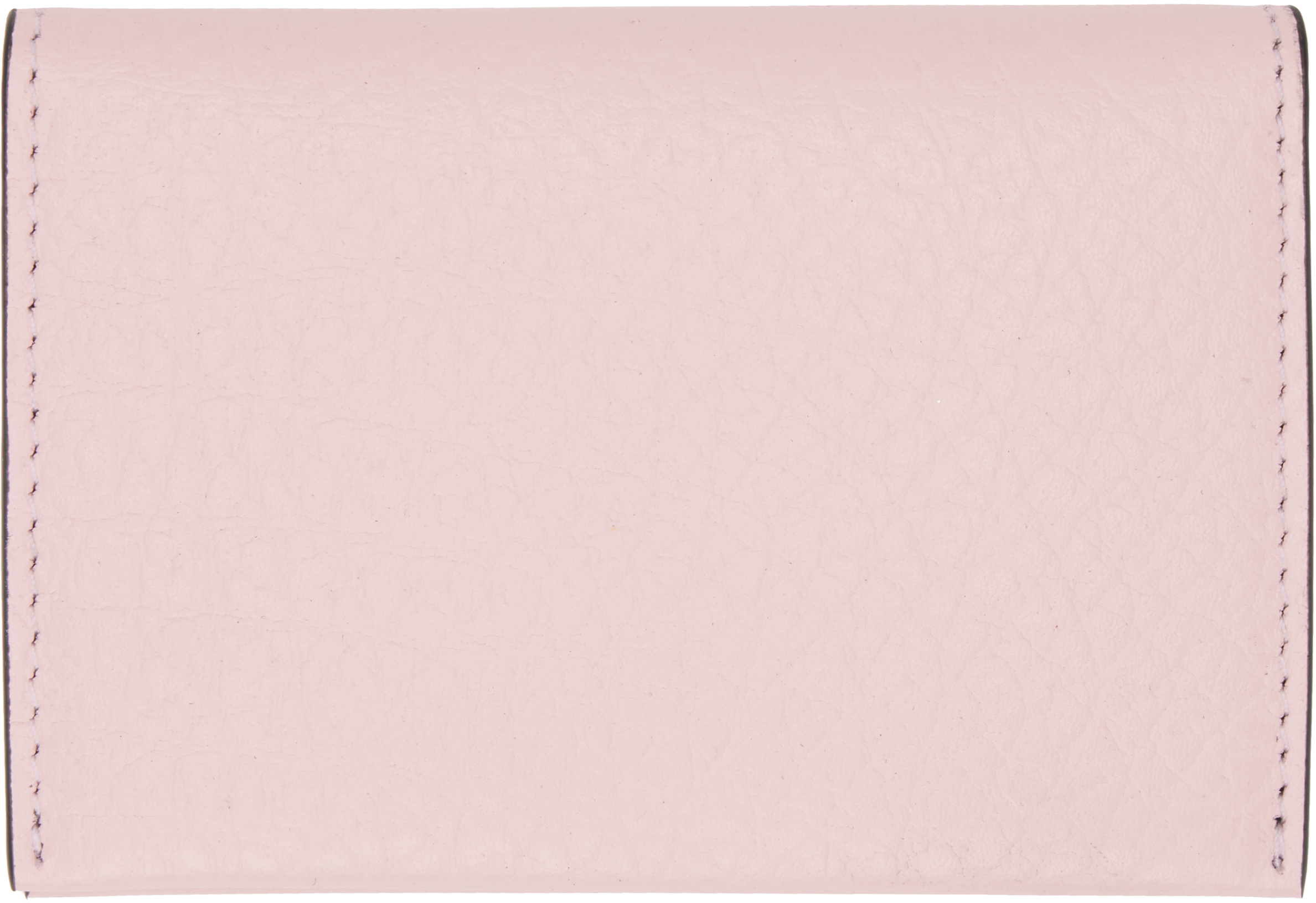 ACNE STUDIOS PINK FOLDED LEATHER CARD HOLDER 