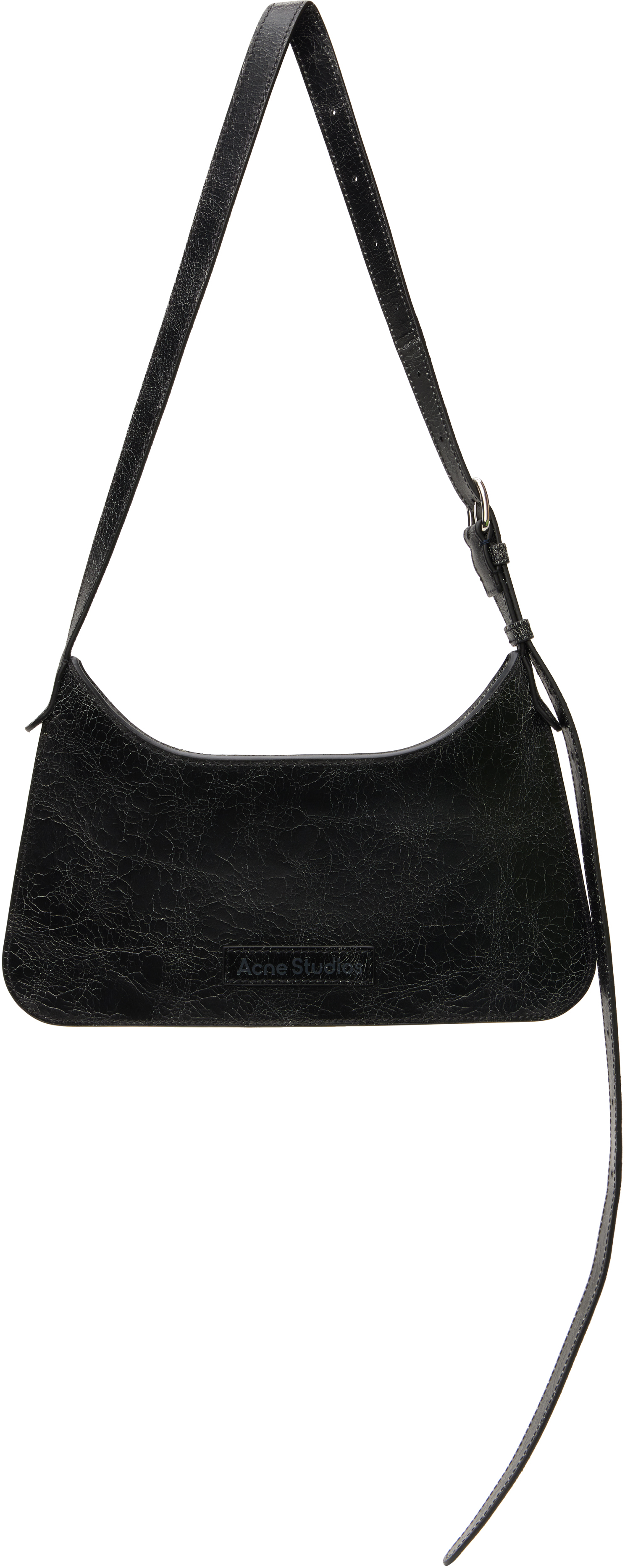 Shop Acne Studios Black Platt Mini Shoulder Bag In 900 Black