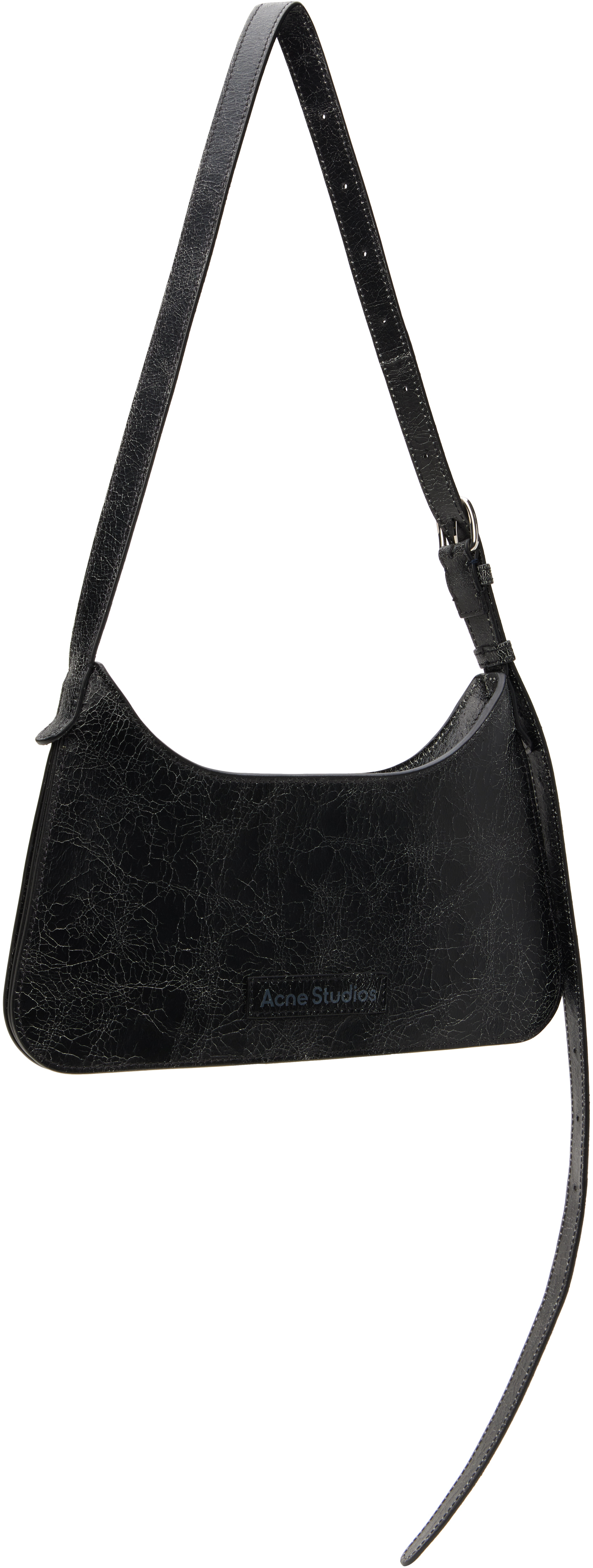 Shop Acne Studios Black Platt Mini Shoulder Bag In 900 Black